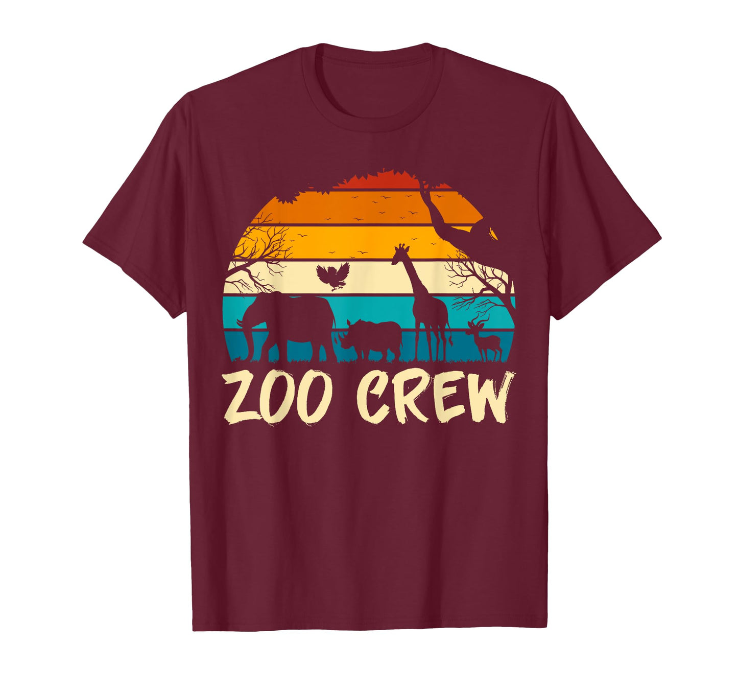 Retro Zoo Crew Jungle Animals Safari Lover Zoologist Kids T-Shirt