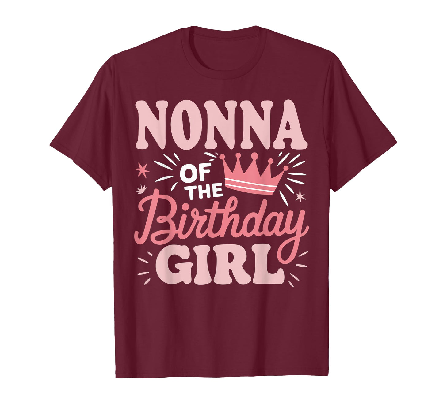 Nonna Of The Birthday Girl Cute Pink Grandma Party T-Shirt