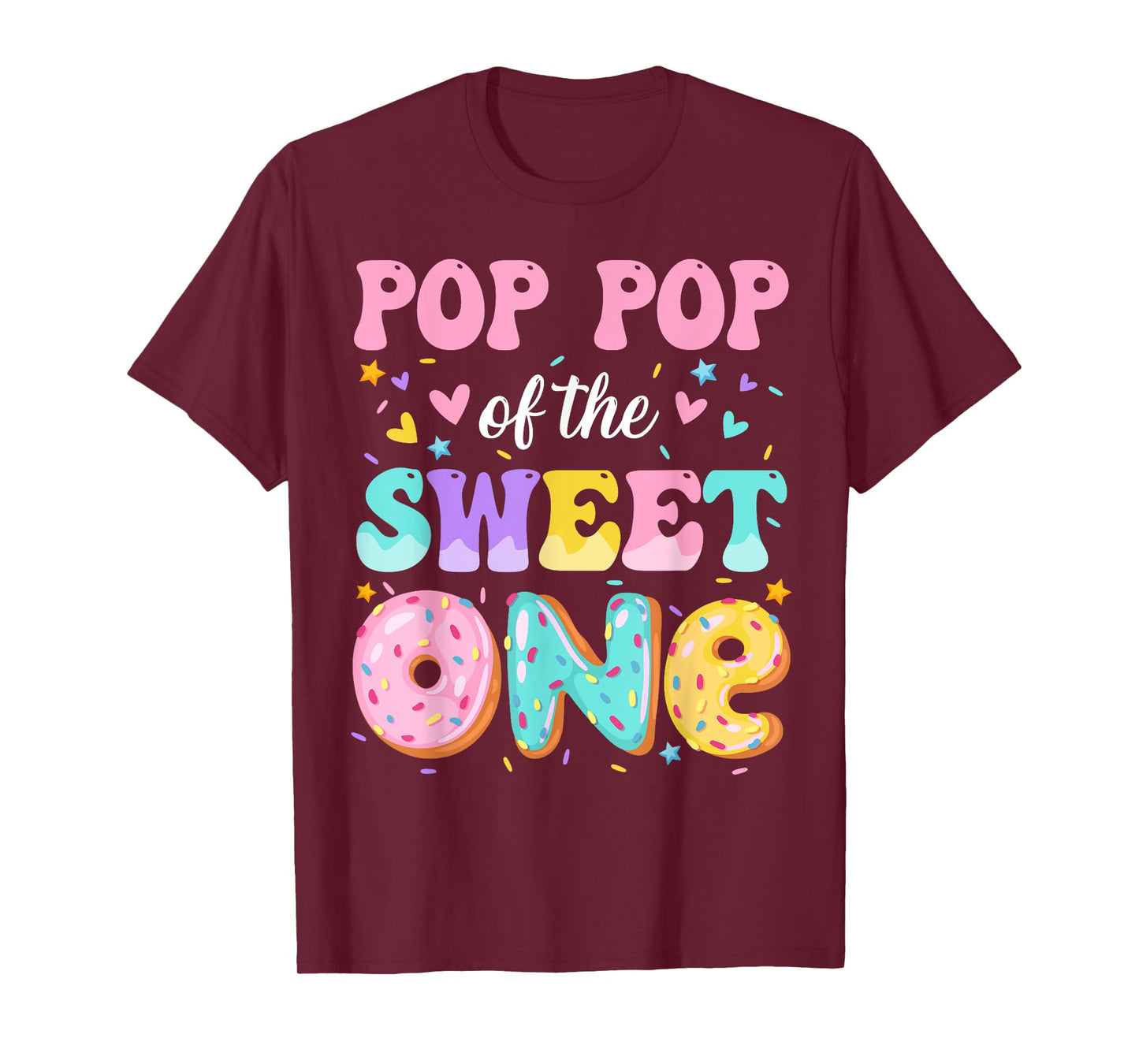 Pop Pop Of The Sweet One 1st Birthday Donut Bday Party T-Shirt