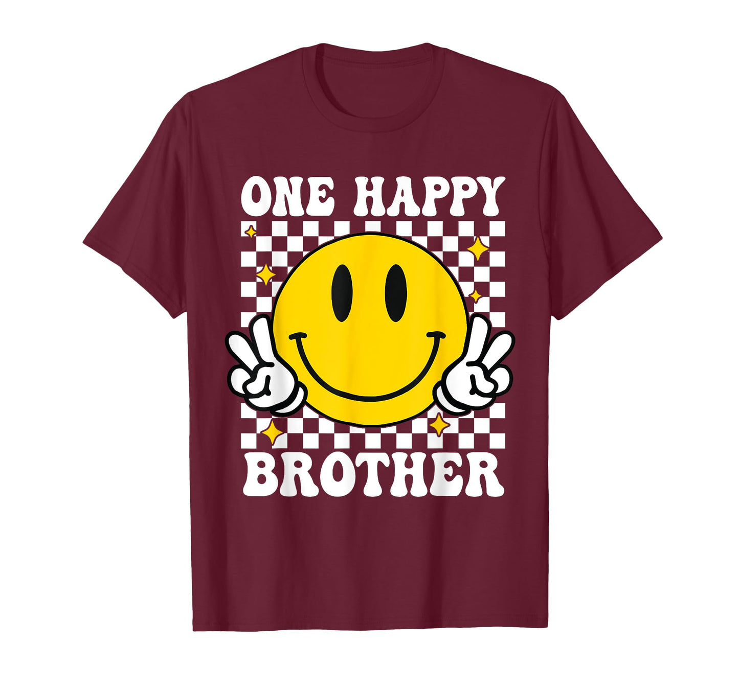 One Happy Dude Brother happy face 1st Birthday Family T-Shirt