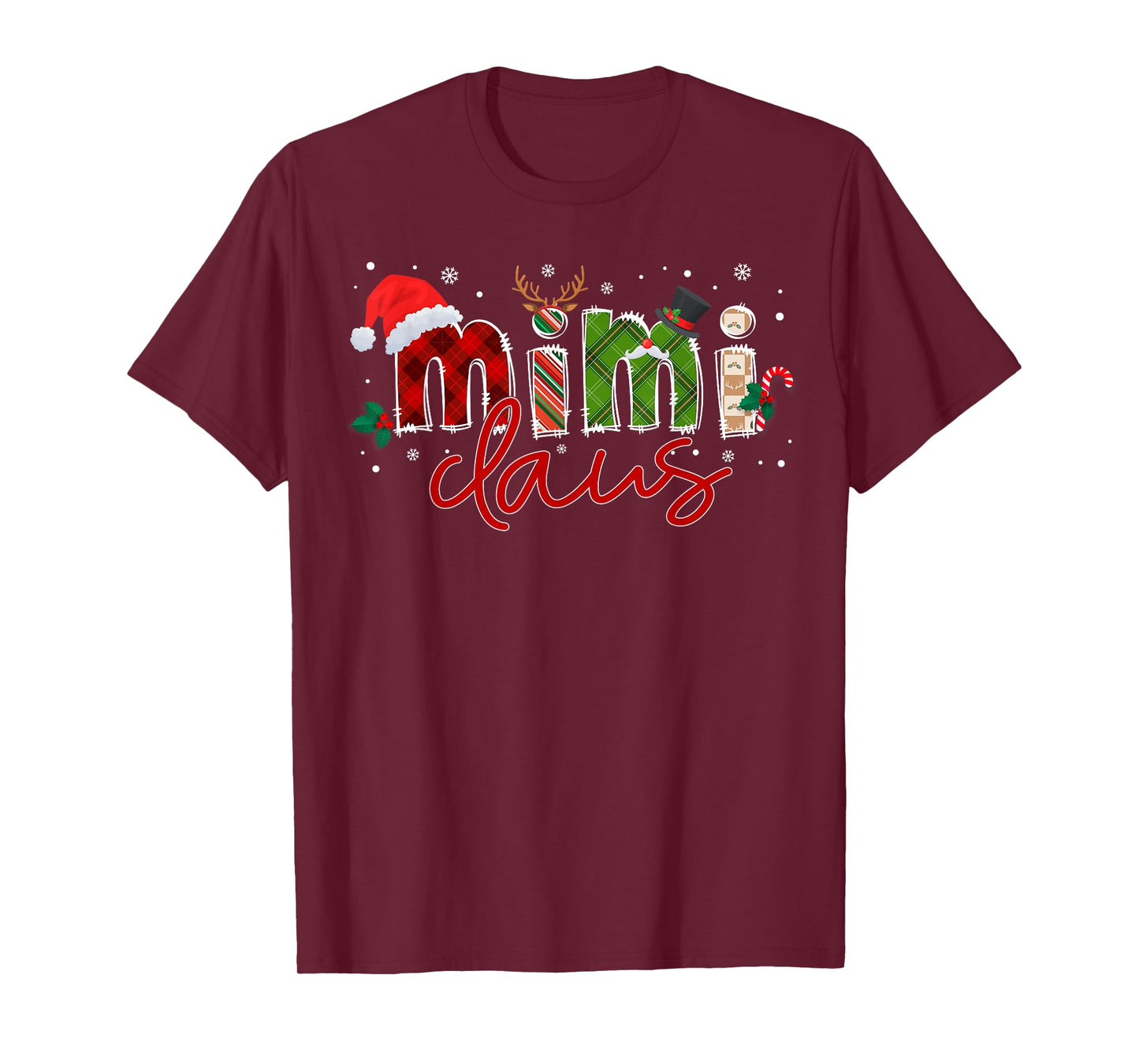 Mimi Claus Santa Claus Family Matching Christmas Pajama T-Shirt