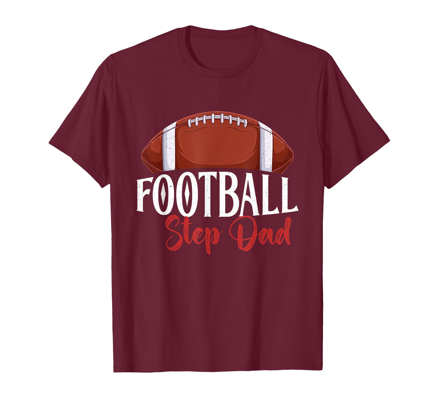 Proud American Football Step Dad Gifts For Father's Day Men T-Shirt