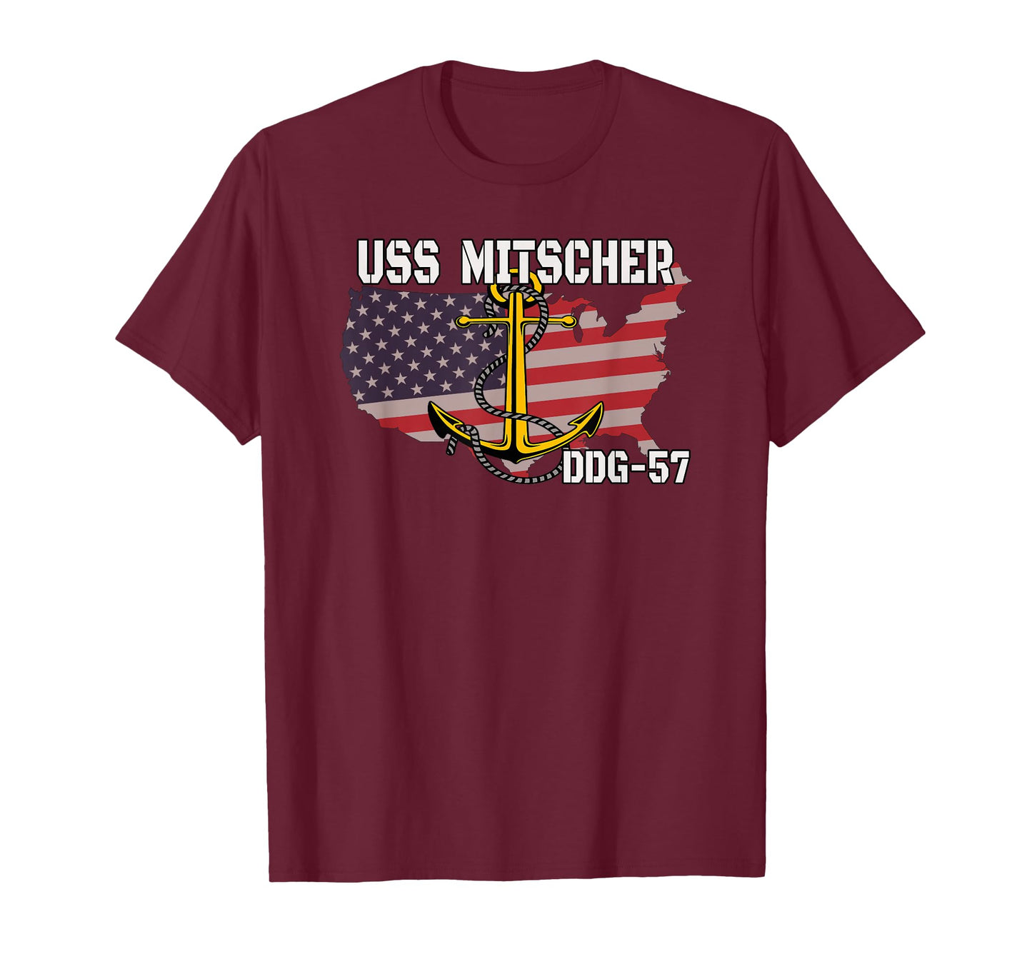USS Mitscher DDG-57 Destroyer Veteran Day Father Grandpa Dad T-Shirt