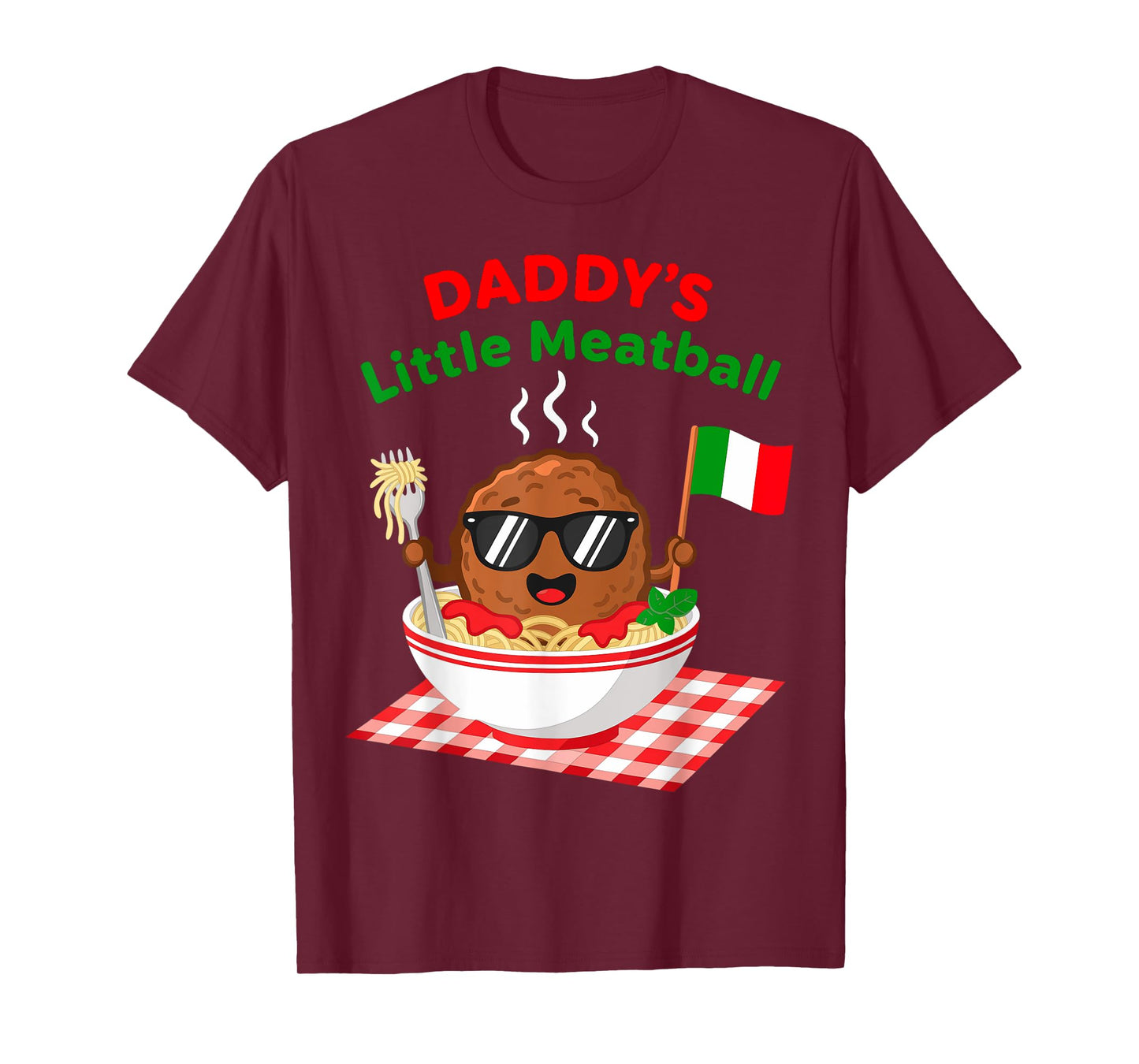 Funny Couple Daddy's Little Meatball Italian Men T-Shirt