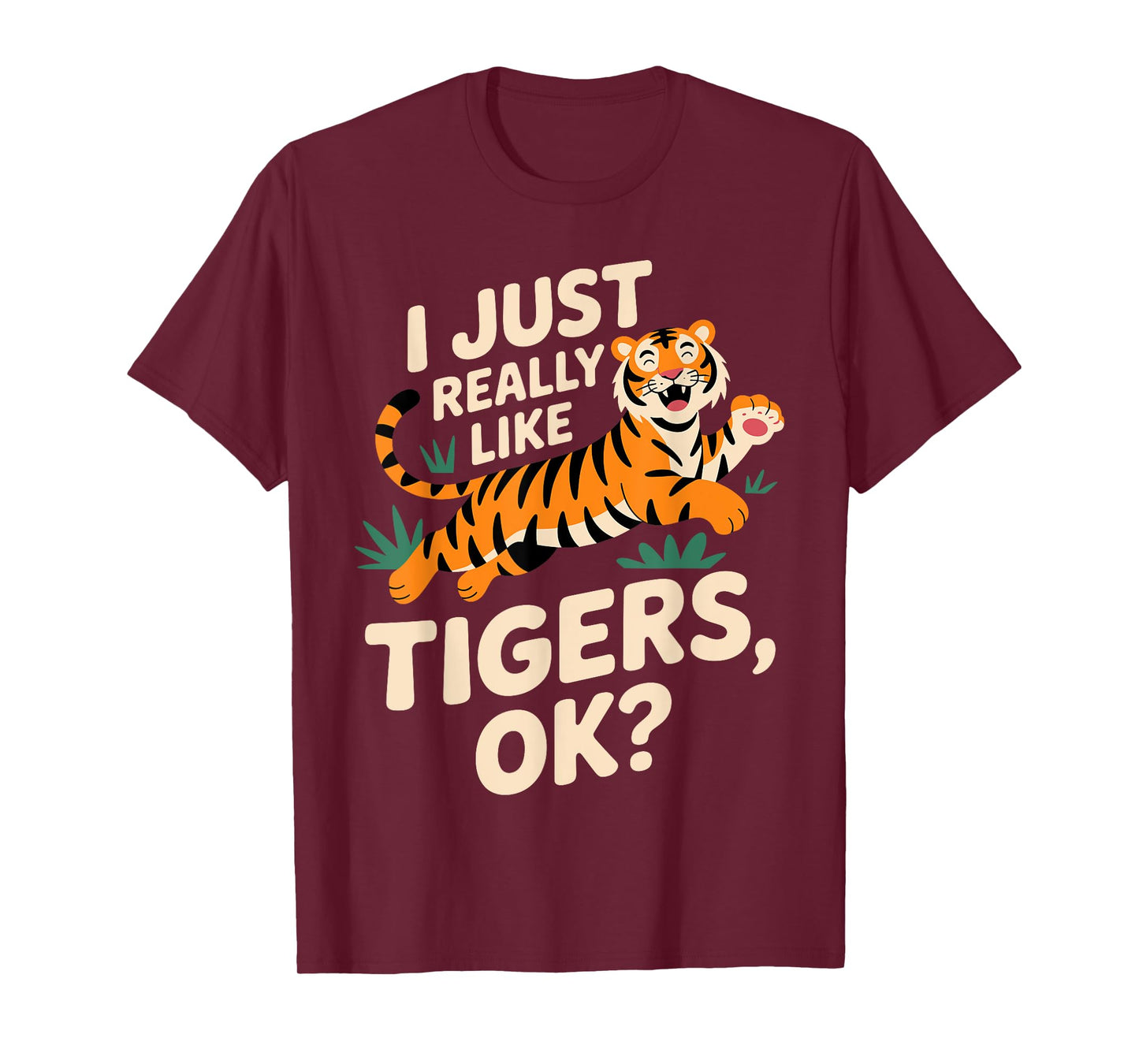 Funny Tiger Art for Men Women Boys Girls Animal Tiger Lover T-Shirt