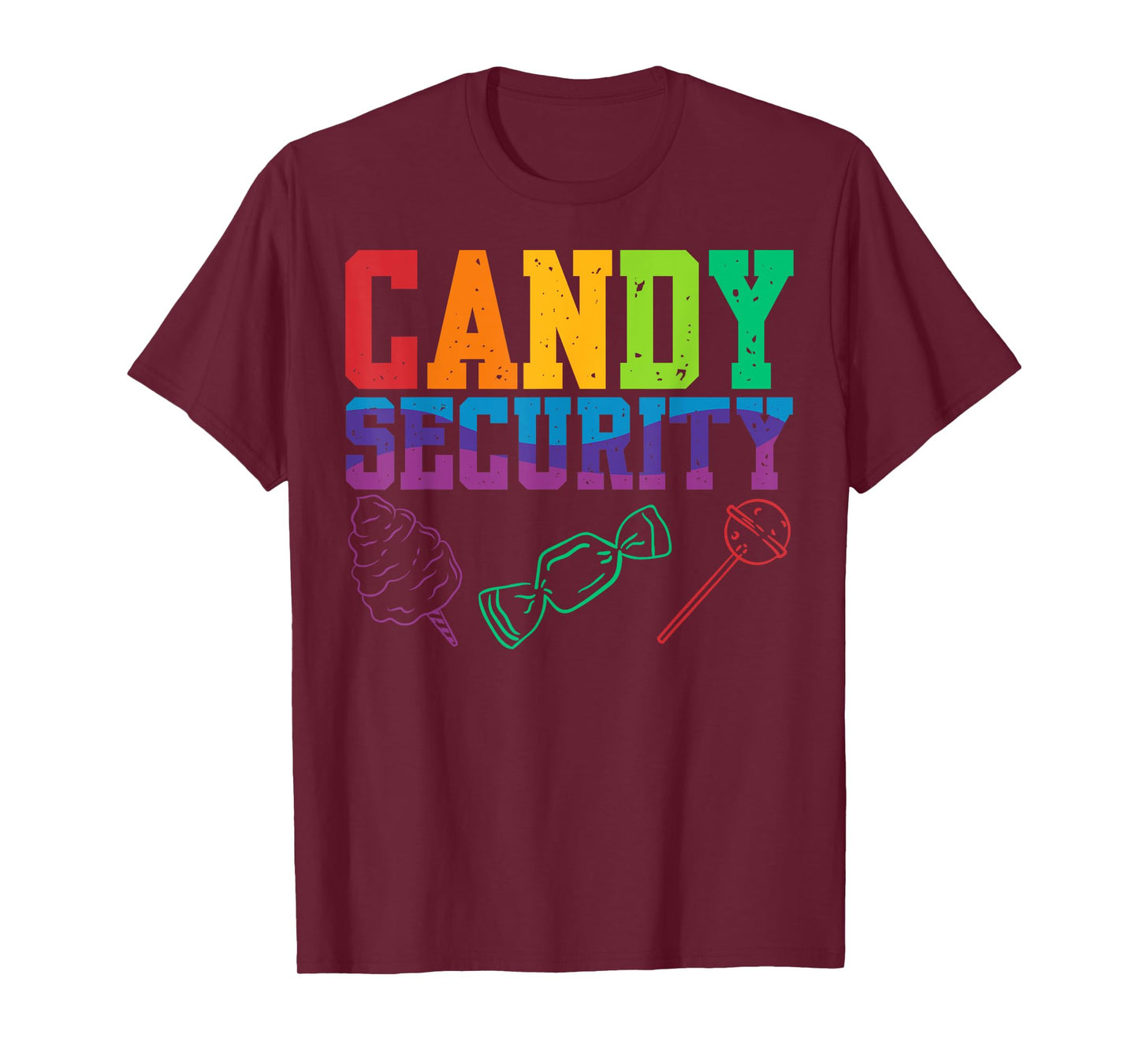 Candy Security Candyland Halloween Costume Kids Teens Adult T-Shirt