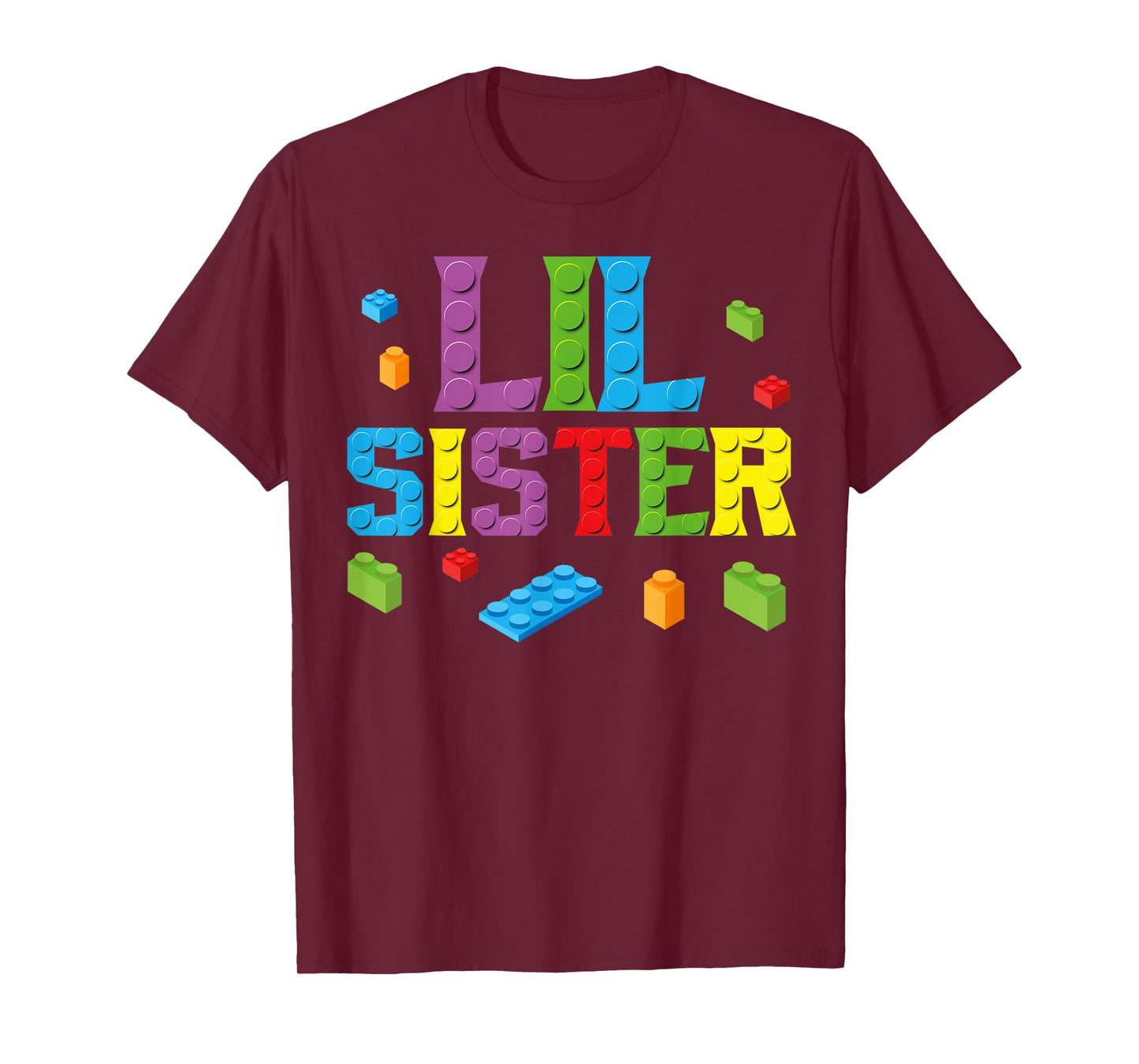 Lil Sister Master Builder Building Bricks Blocks Family Set T-Shirt