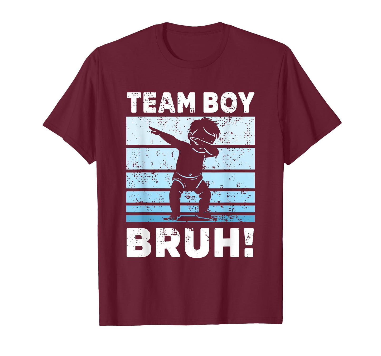 family Team Boy Bruh gender reveal Party Announcement T-Shirt