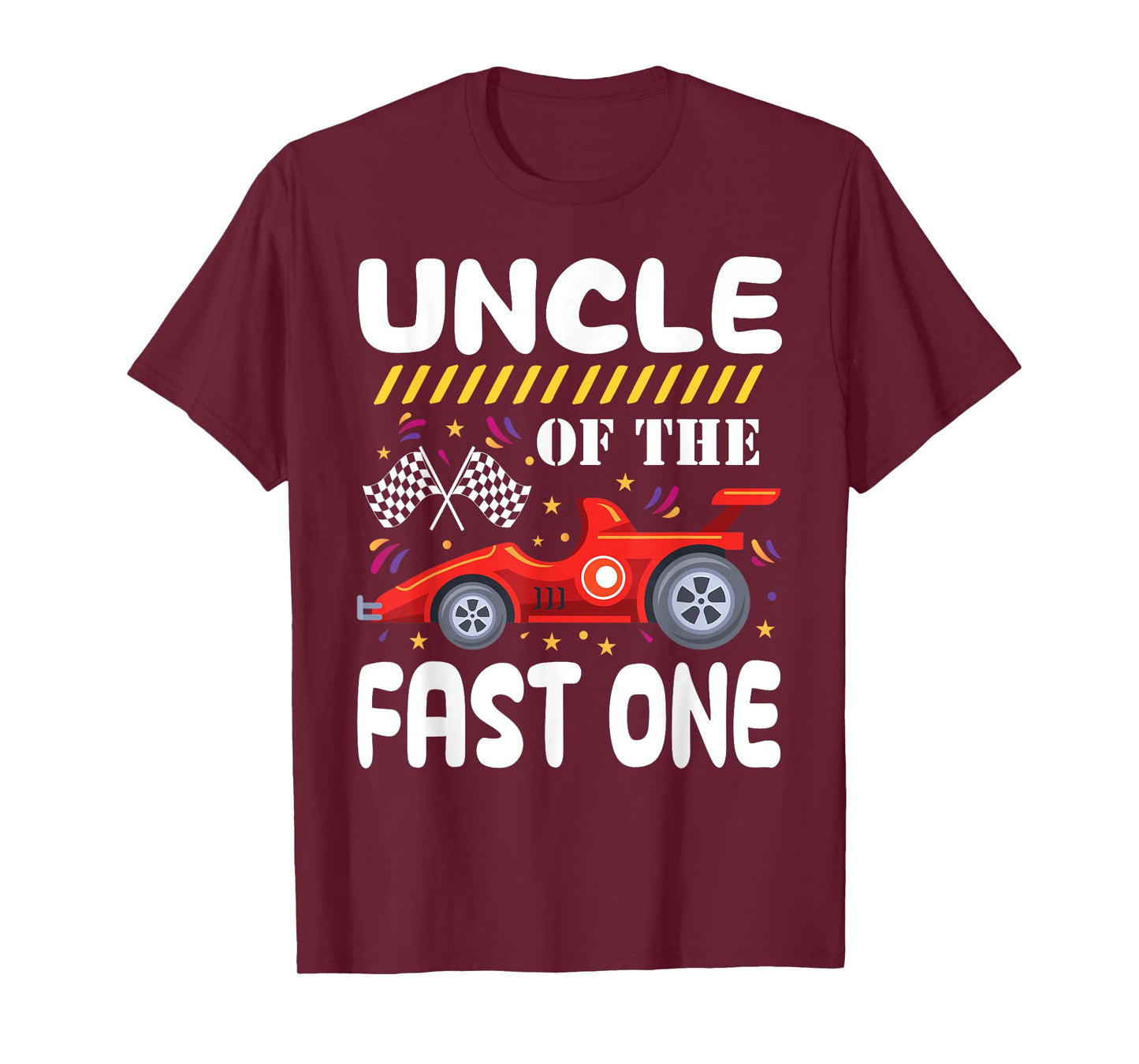 Uncle of The Fast One Birthday 1st Race Car Family Matching T-Shirt