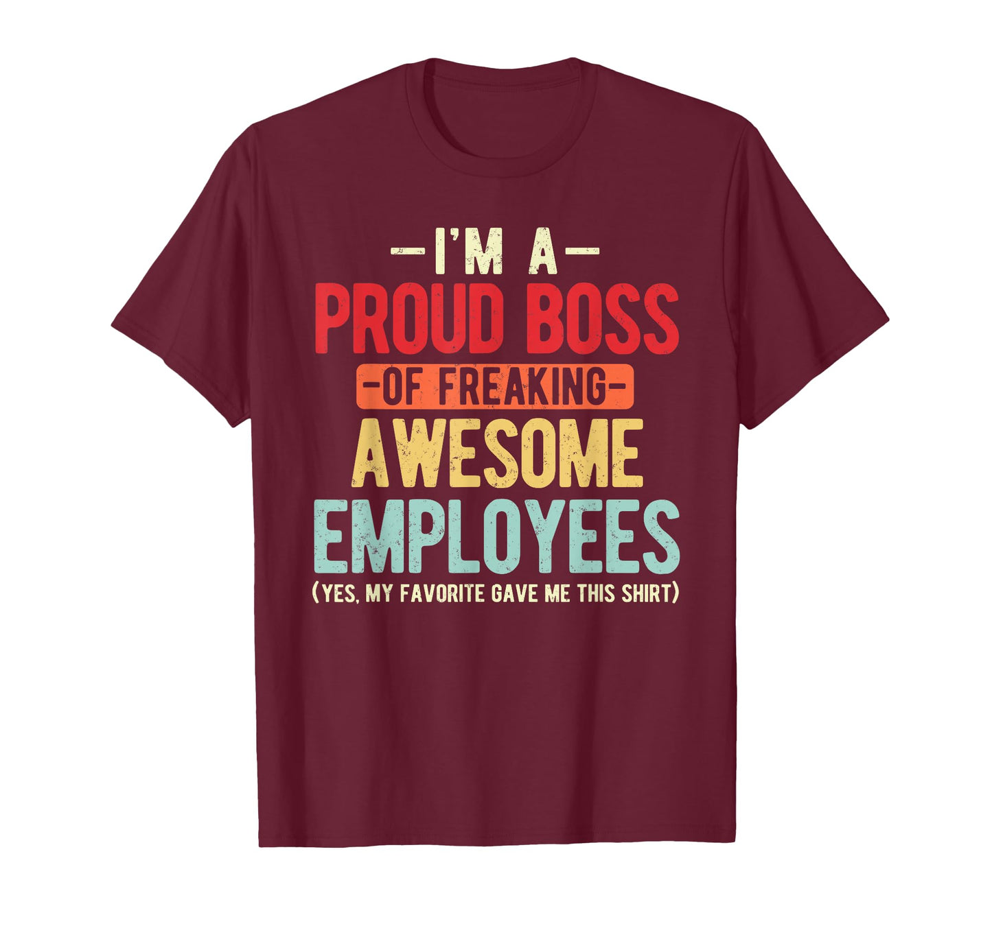 Appreciation Proud Boss Love Employee Gifts Tee Unisex-Adult Office Retro Funny Boss T-Shirt Black Small