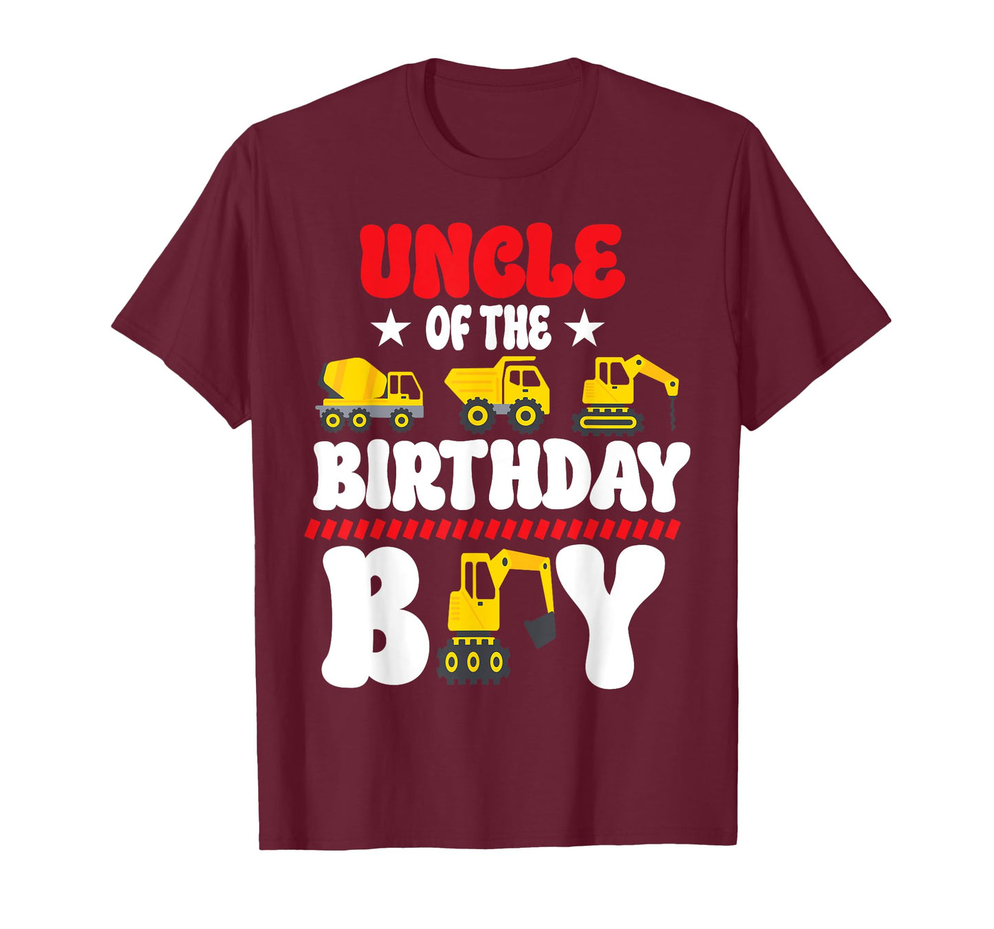 Uncle of the Birthday Boy Construction Worker Bday Party T-S T-Shirt