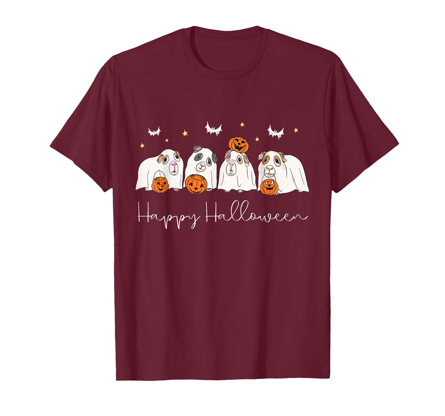 Happy Halloween Guinea Pig Ghost Spooky Season Guinea Pig T-Shirt