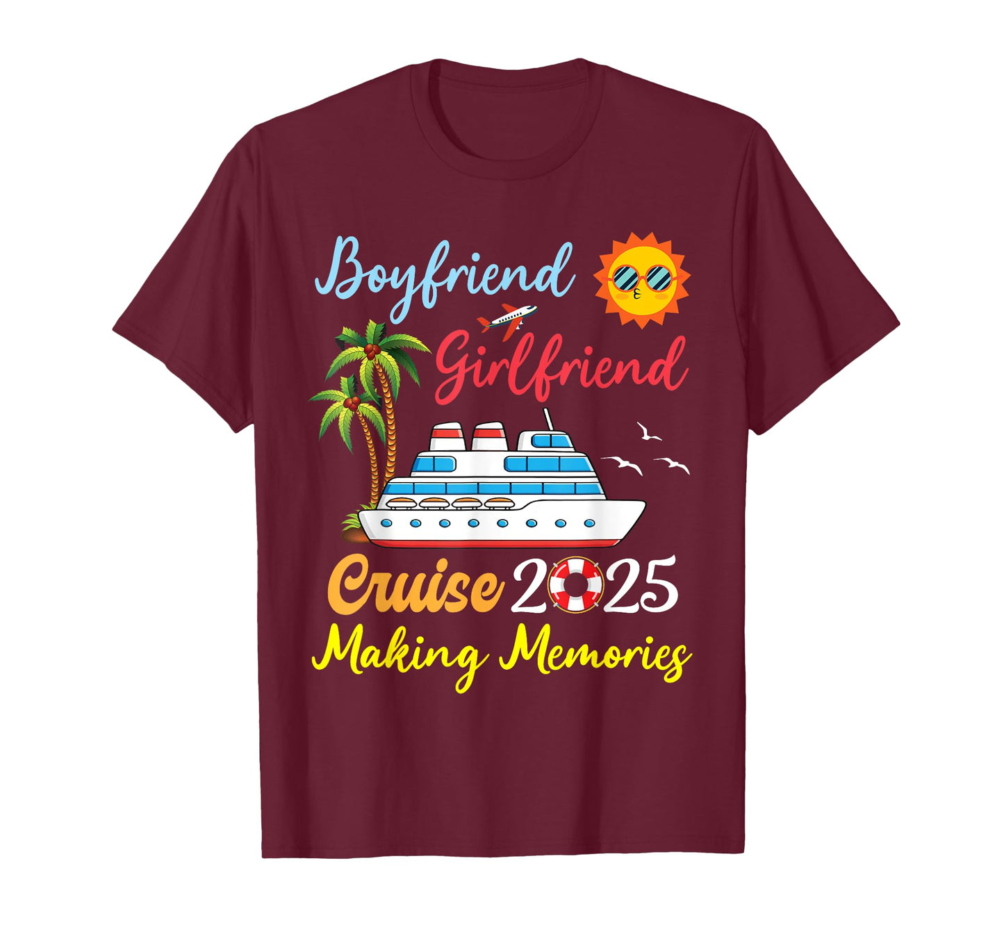 Boyfriend Girlfriend Cruise 2025 Making Memories Vacation T-Shirt