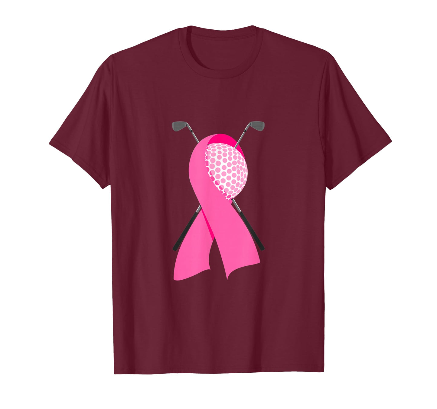 Funny Golf Pink Ribbon Breast Cancer Awareness Support Mom T-Shirt