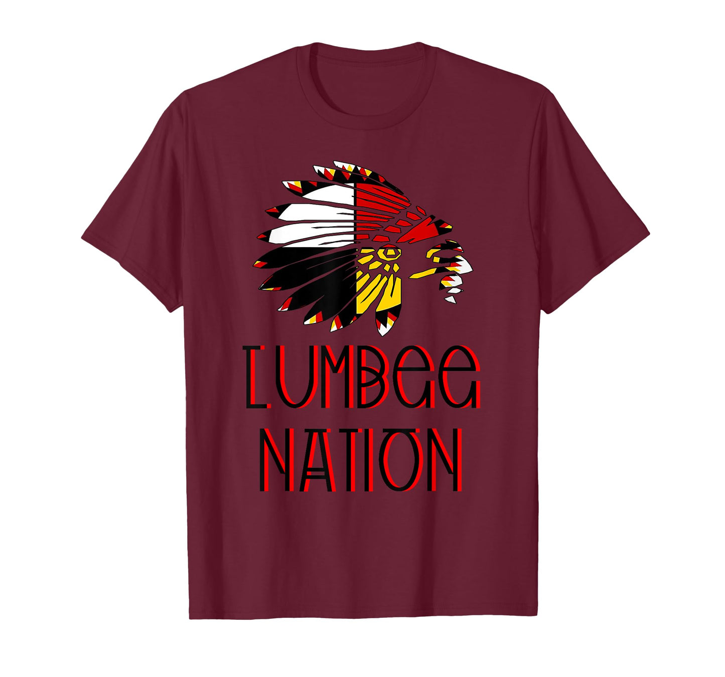 LUMBEE NATION FLAG | Indigenous | Native American Headdress T-Shirt
