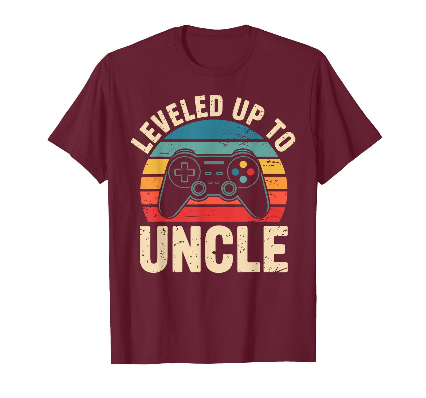 Funny leveled up to Uncle Video Gamers Gaming Cute Graphic T-Shirt