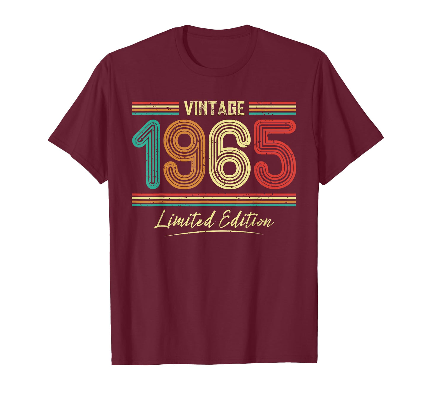 Vintage 1965 Birthday 1965 Limited Edition Retro Men Women T-Shirt