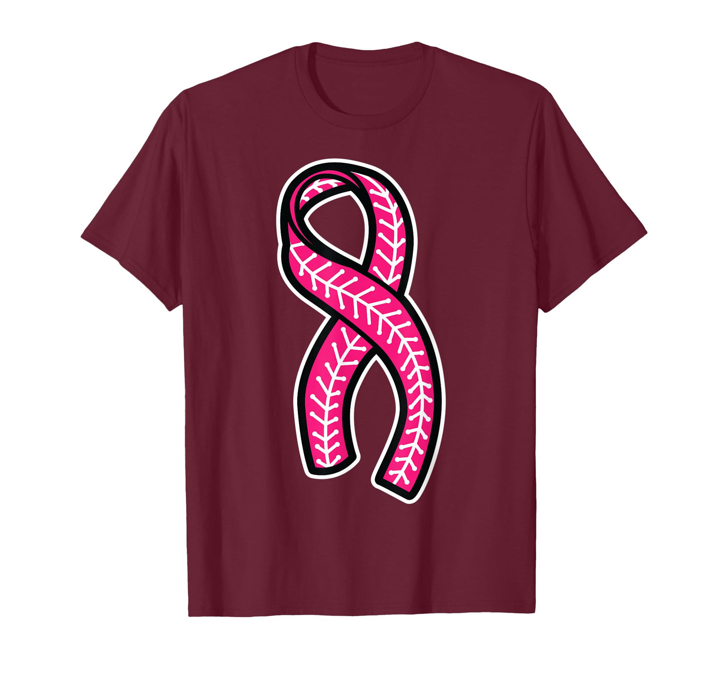 Baseball Pink Ribbon Breast Cancer Awareness Shirt T-Shirt