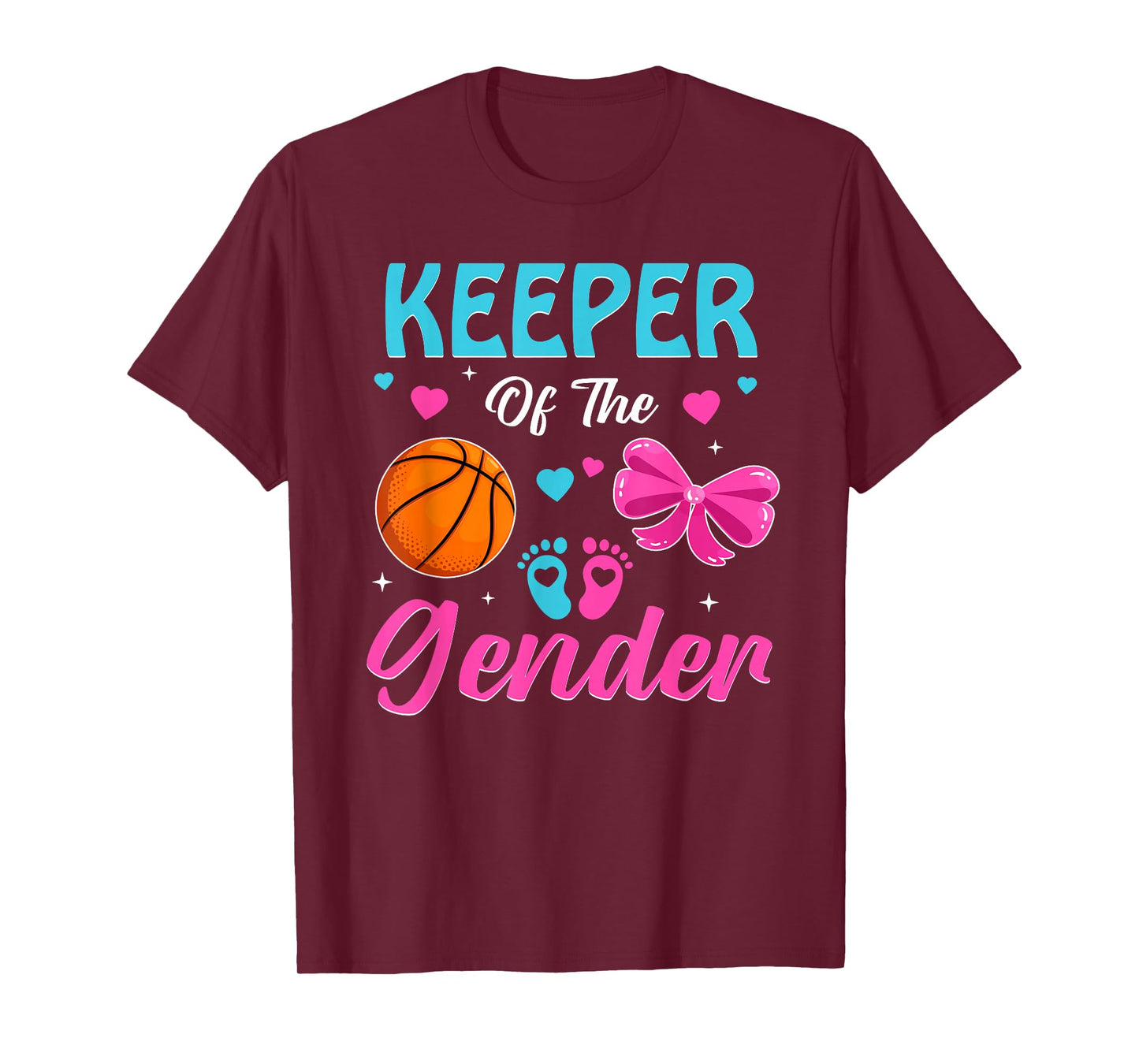 Keeper Of The Gender Basketball Gender Reveal Party T-Shirt
