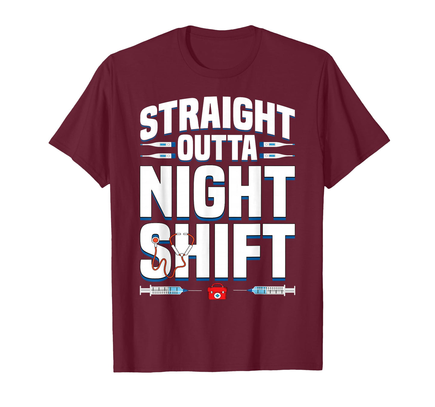 Night Shift Nurse For Men Women Emergency Registered Nurse T-Shirt