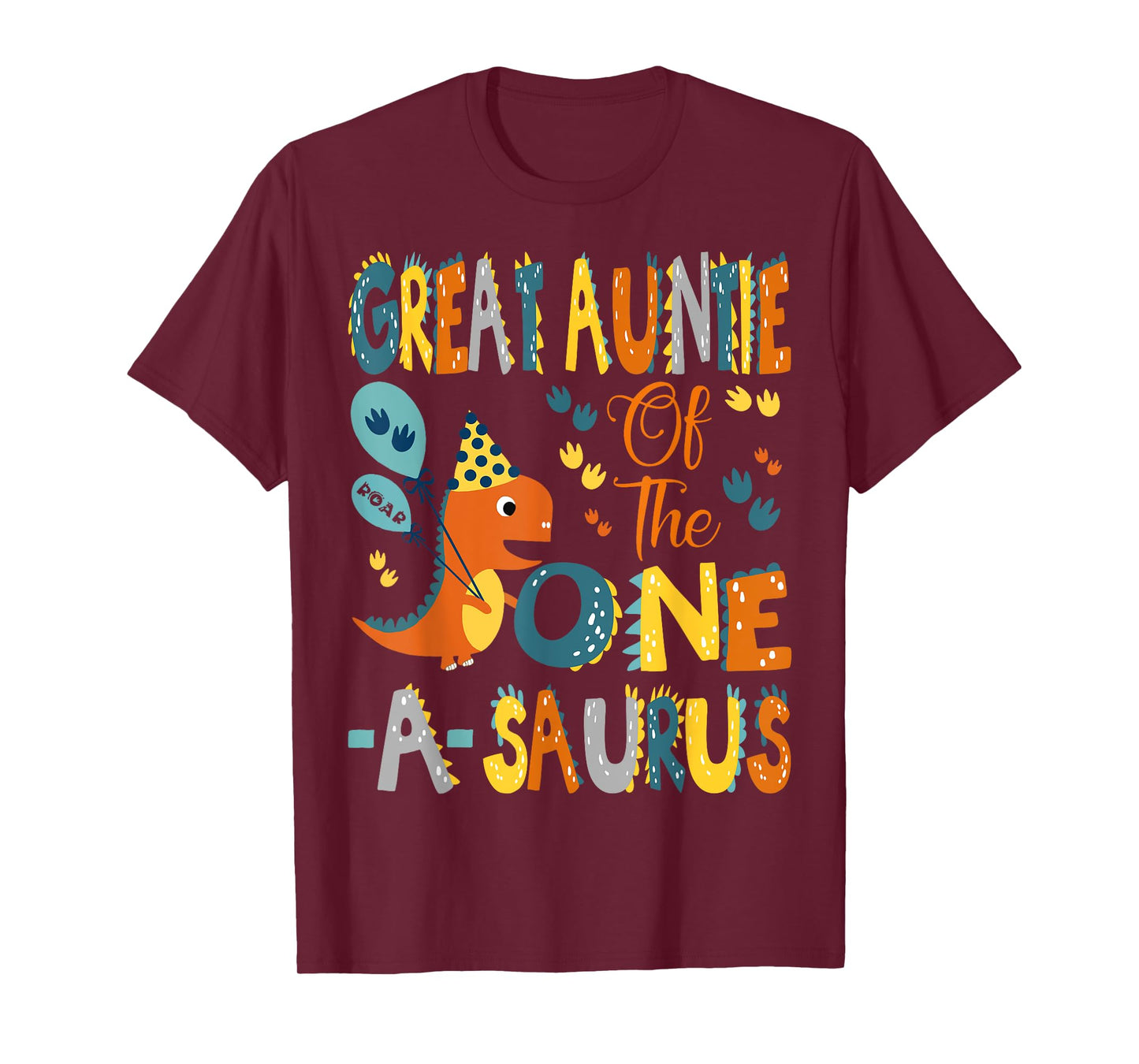 Great Auntie Of The One-A-Saurus 1St Birthday Dinosaur Party T-Shirt