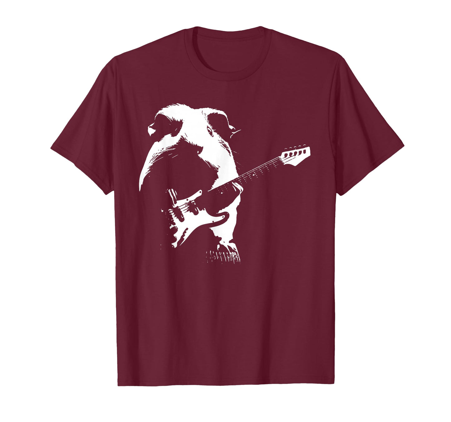 Guinea Pigs Playing Bass Guitar Shirt for Men Playing Guitar T-Shirt