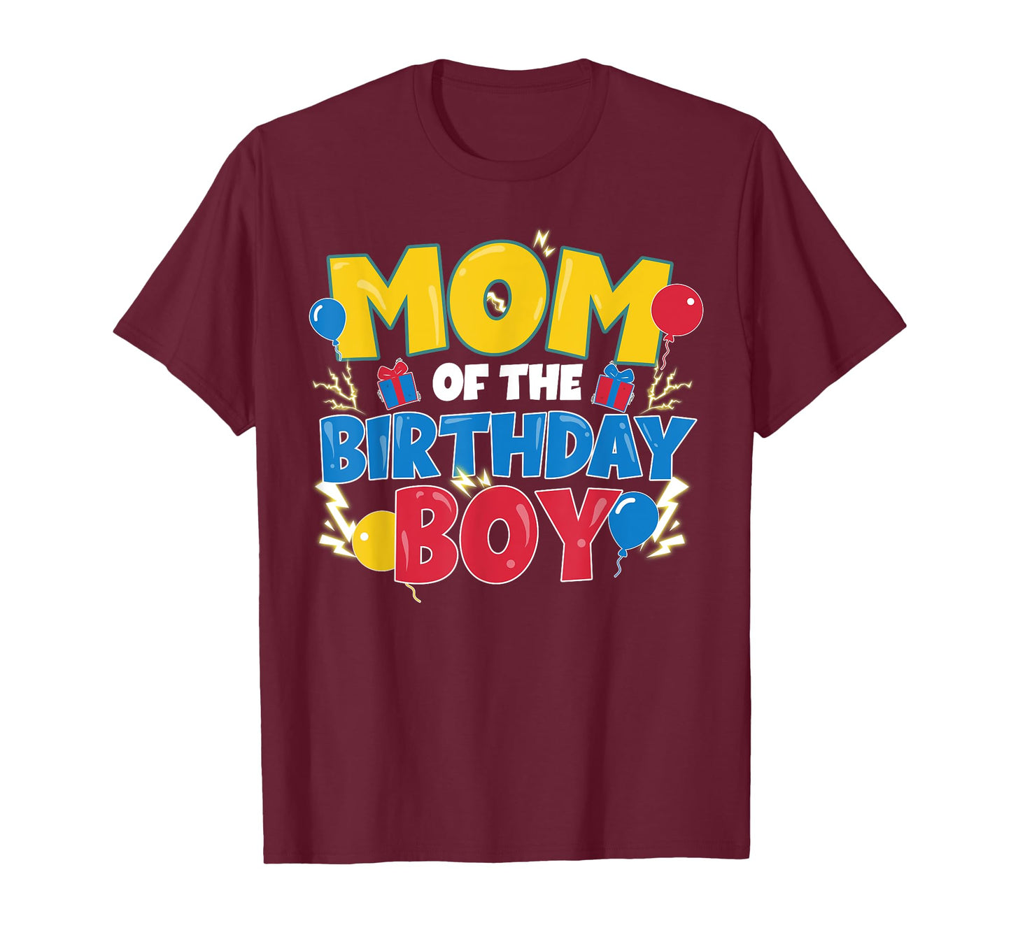 Mom Of The Birthday Boy Funny Birthday Family Matching Party T-Shirt