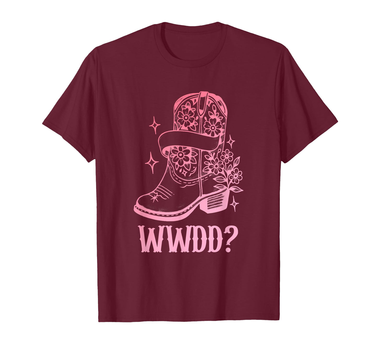 Humorous, Inspirational, Cowboy Boot, WWDD? T-Shirt