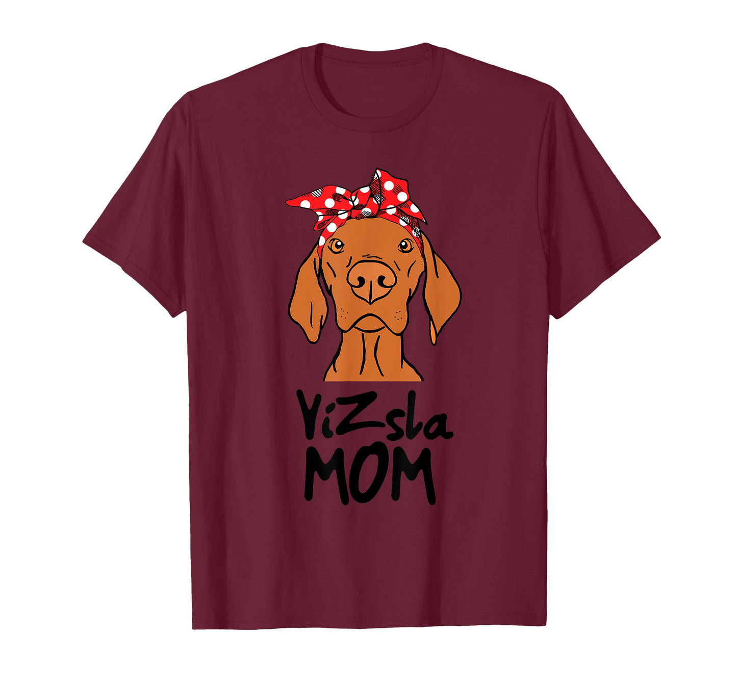 DOG UNIVERSE VIZSLA MOM T-Shirt - Unisex-Adults, Grey, Small, Short Sleeve, T-Shirt