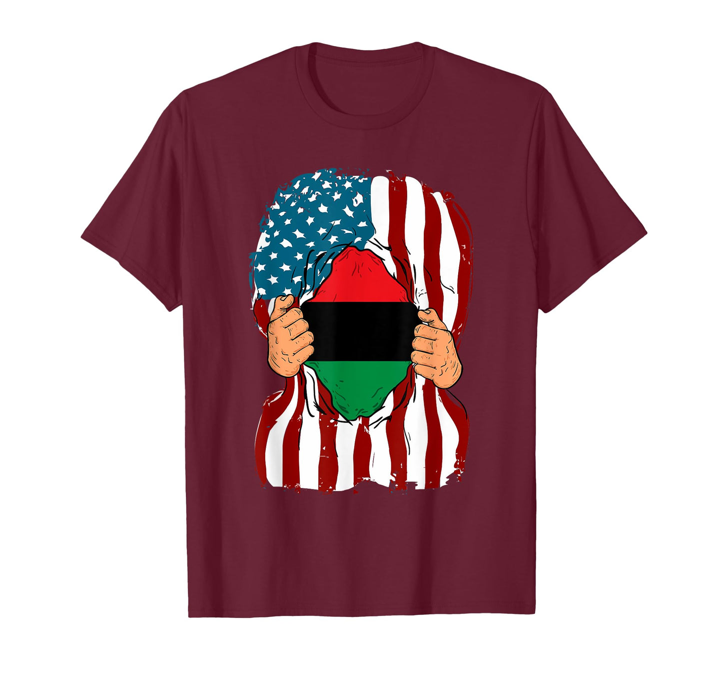 Pan African UNIA Flag Funny Loyal Afro Americans USA Gift T-Shirt