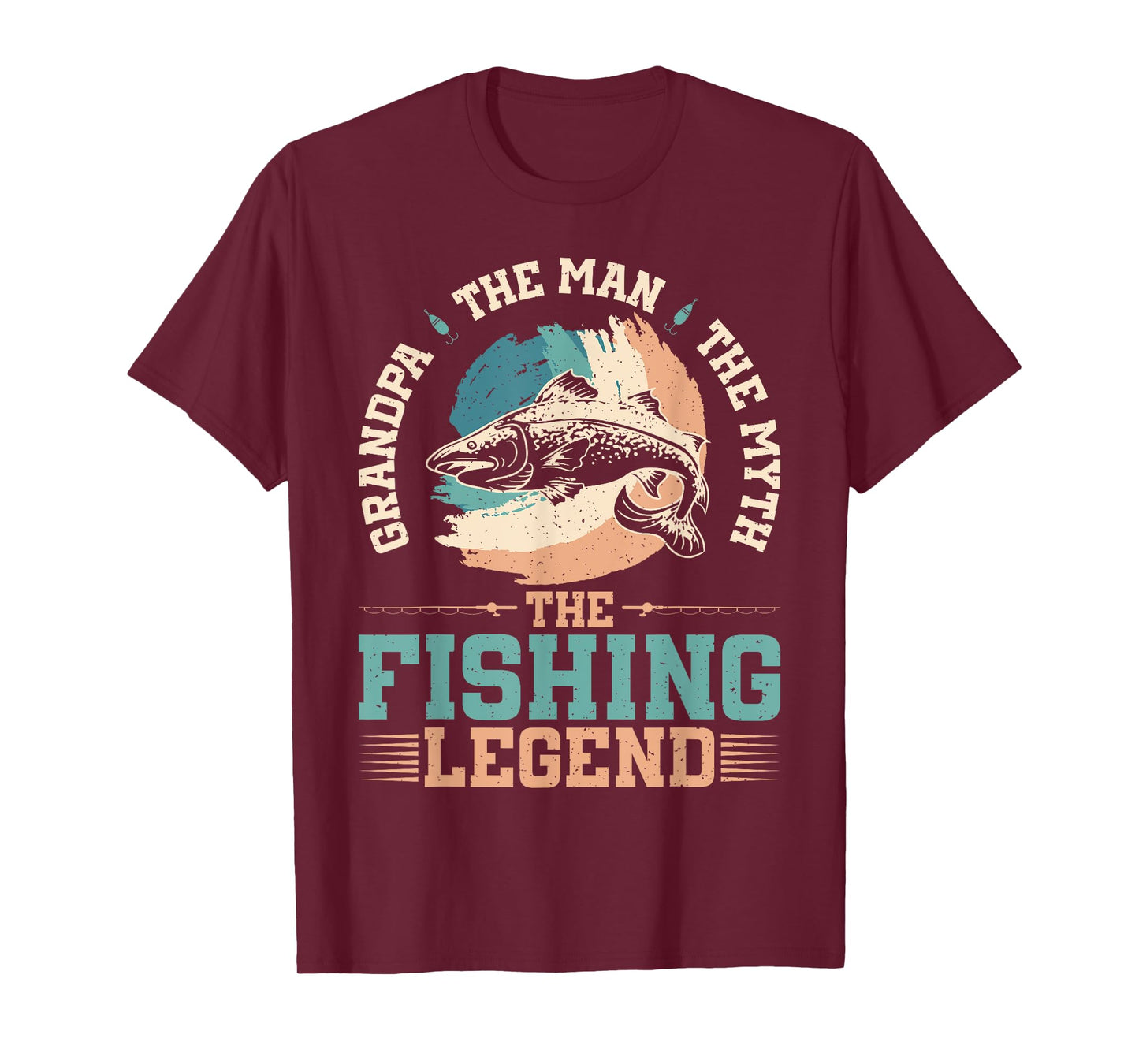 Grandpa The Man The Myth The Fishing Legend Fishing Grandpa T-Shirt