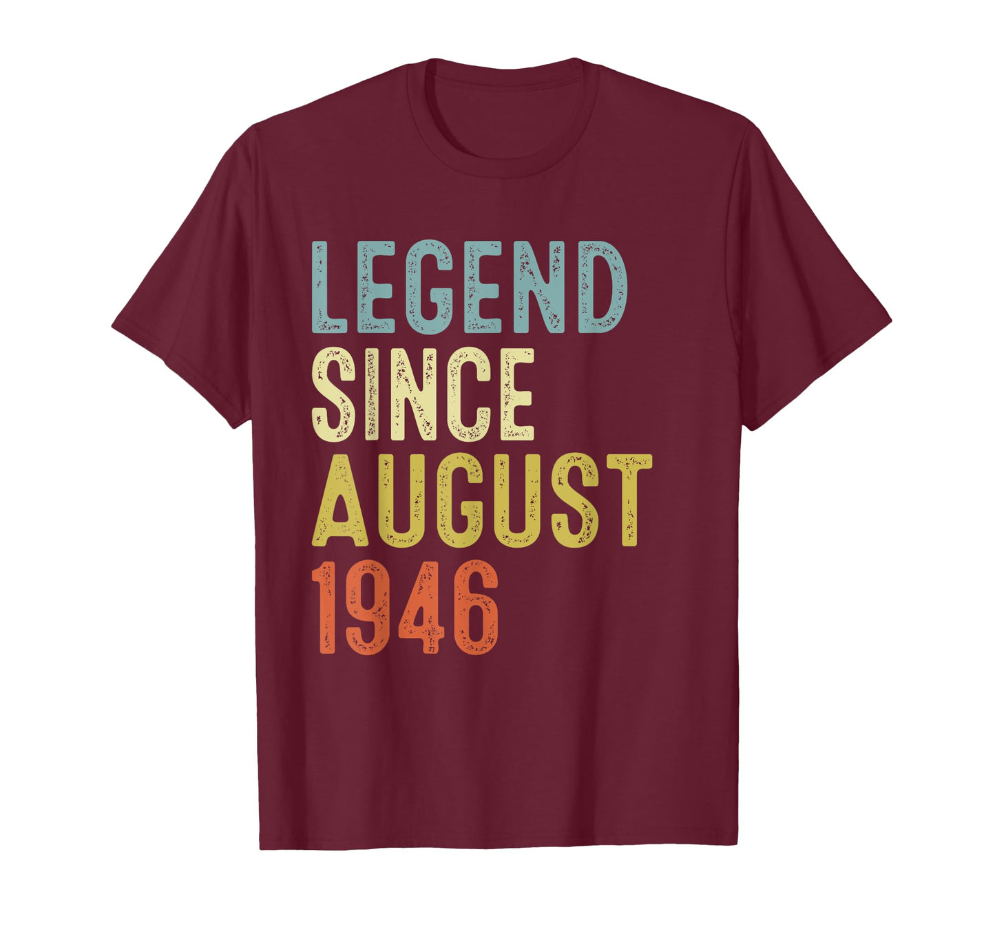 Legend Since August 1946 79th Birthday Men Women 79 Year Old T-Shirt