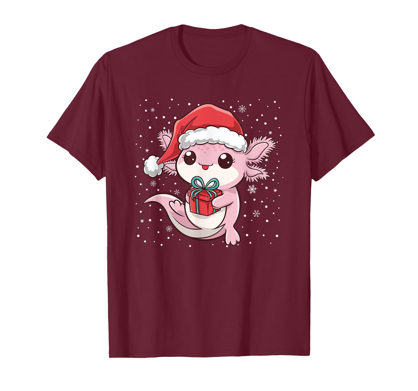 Funny Christmas Axolotl Xmas Axolotl For Men Women Kids T-Shirt