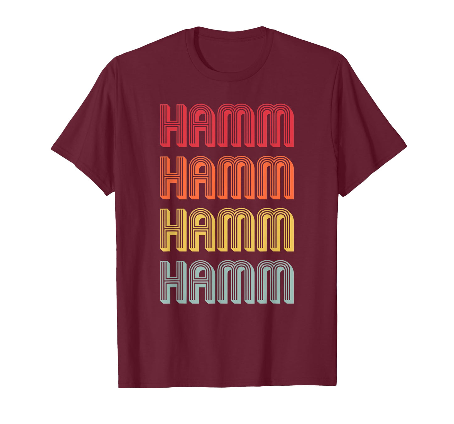 HAMM Gift Surname Funny Retro Vintage 80s Birthday Reunion T-Shirt
