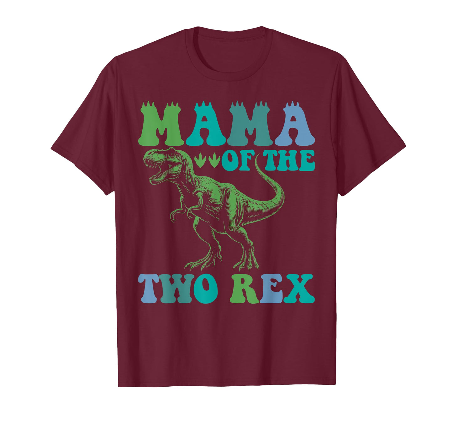 Mama Of The Two Rex Birthday Boy T-Rex Dinosaur Mommy Mom T-Shirt