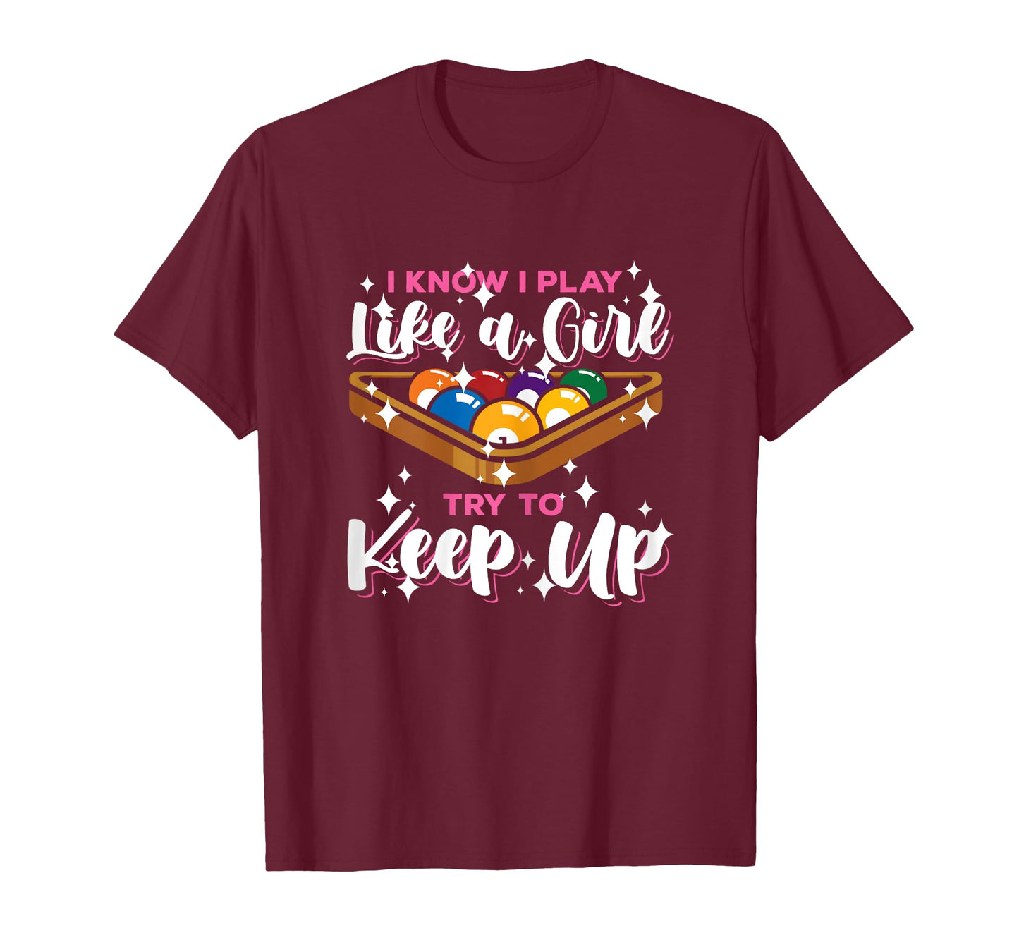 Funny Pool Lover Graphic for Women and Girls Billiard Player T-Shirt
