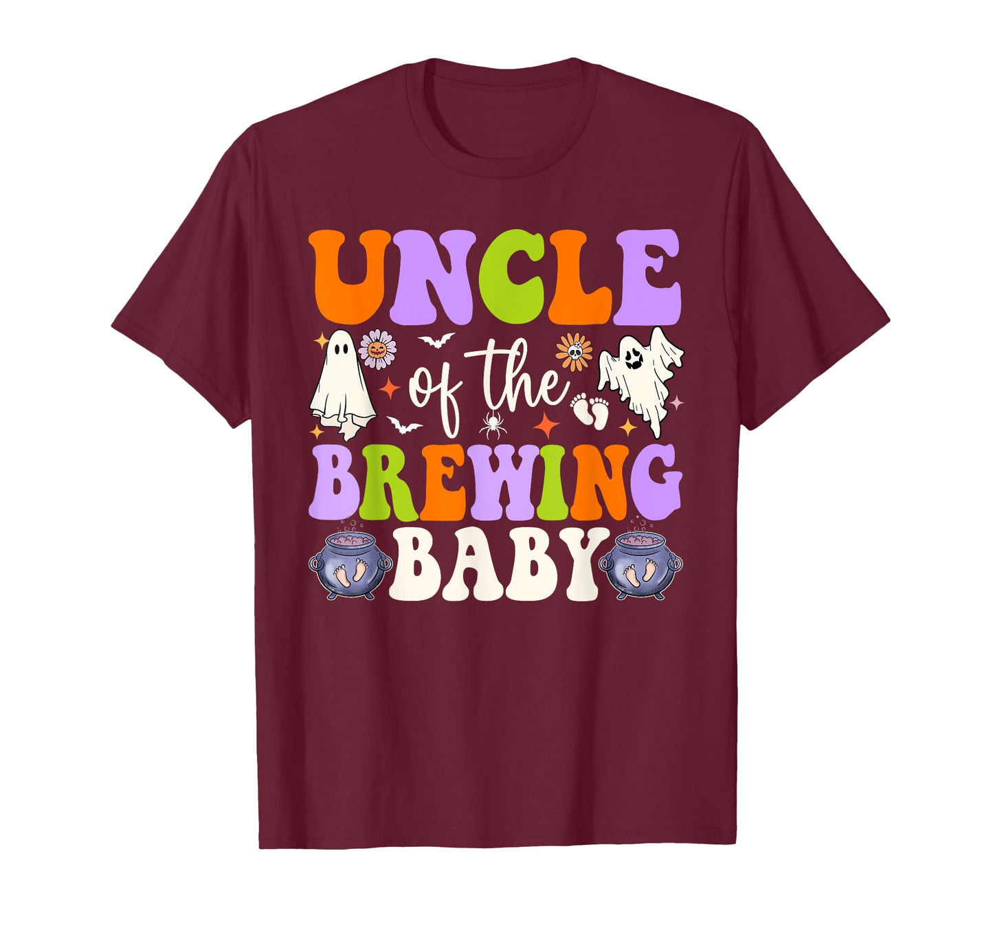 Uncle of the Brewing Baby Halloween Theme Baby Shower Spooky T-Shirt
