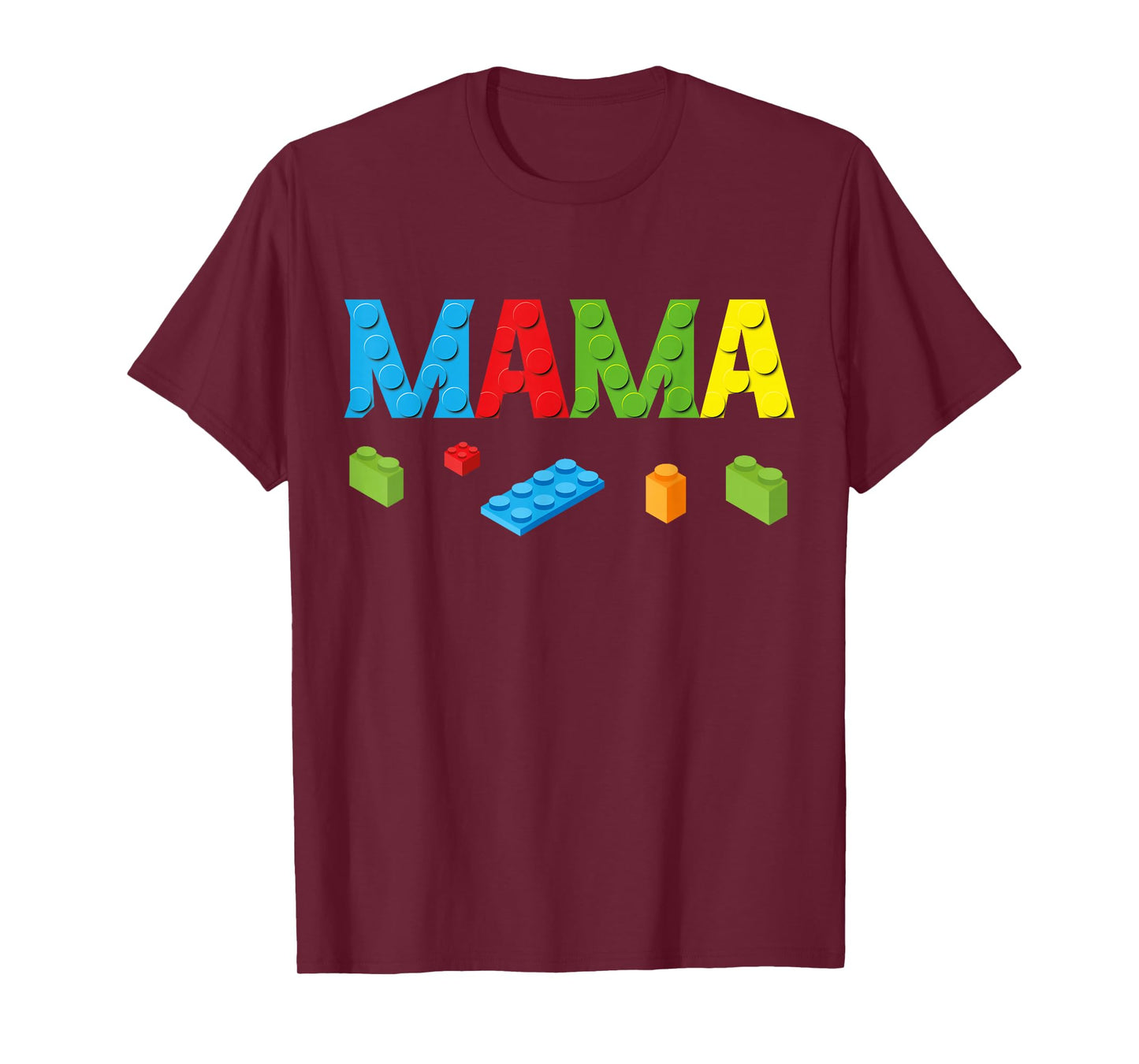 Mama Master Builder Building Bricks Blocks Family Set Womens T-Shirt