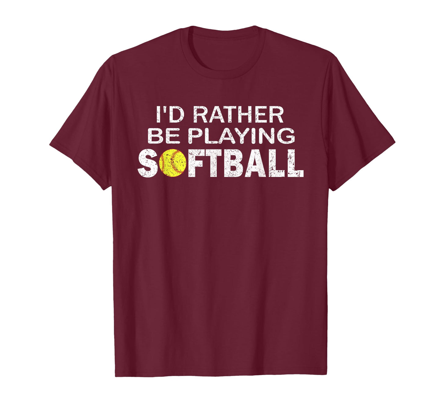 I'd Rather Be Playing Softball T-Shirt