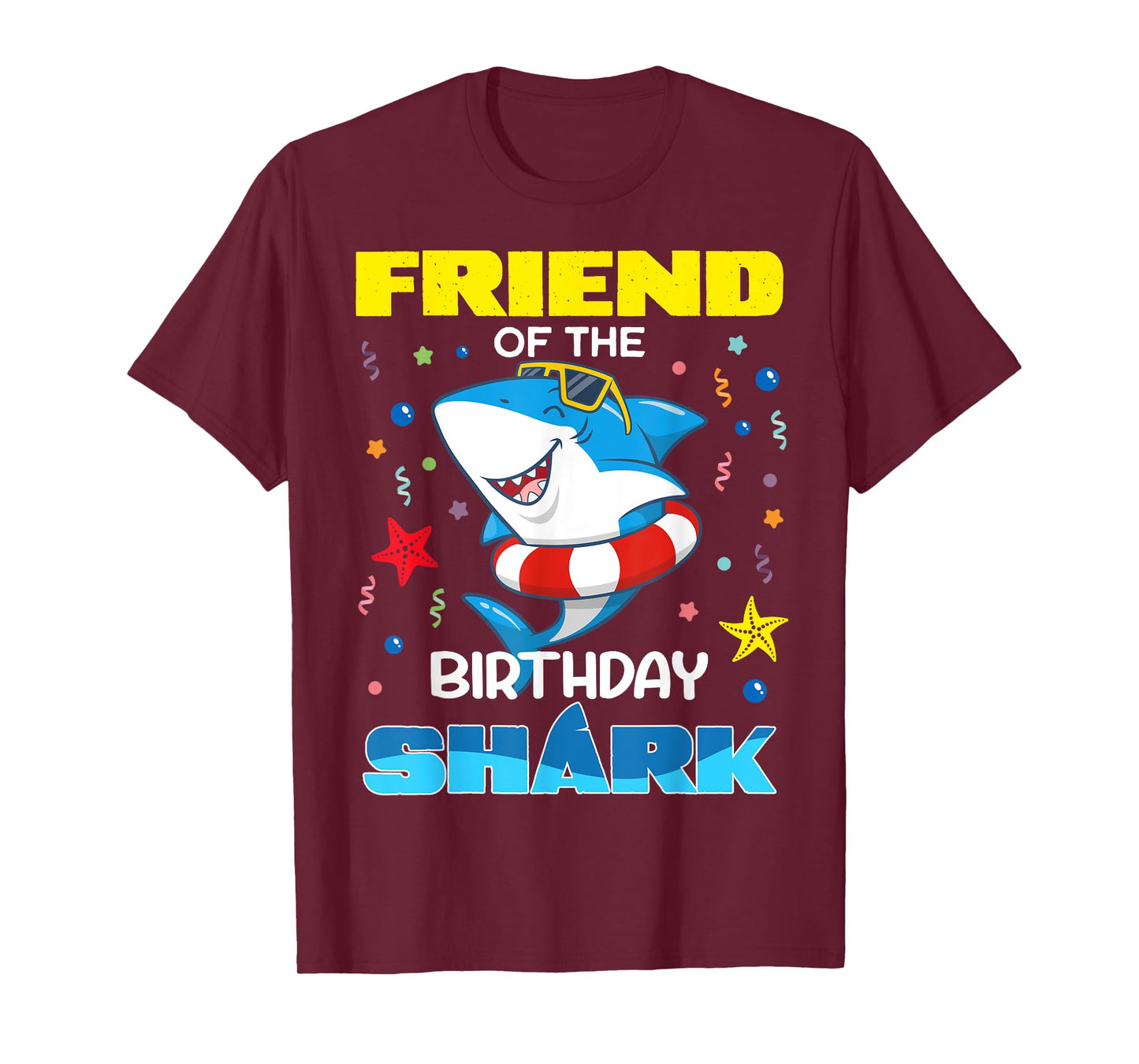 Friend Of The Birthday Shark Kids Party Family Matching T-Shirt