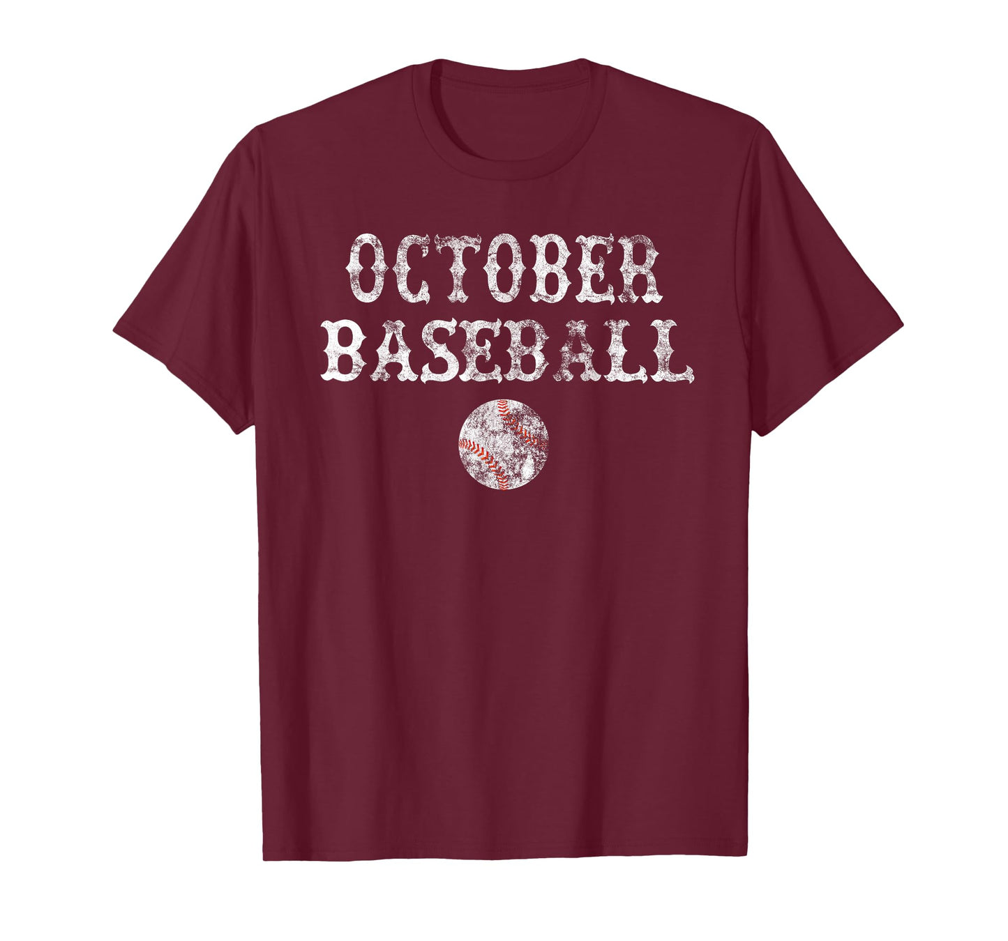 October Baseball Vintage Playoff Gift T Shirt Men Women Boys T-Shirt