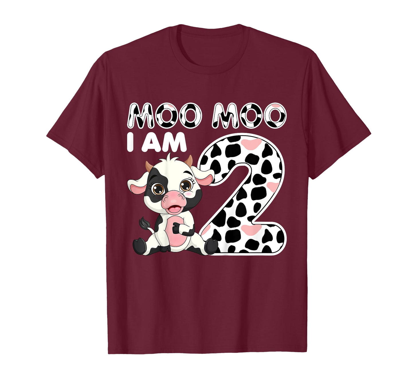 Cow Moo Moo I'm Two - 2 Years Old Cow Lover 2nd Birthday T-Shirt
