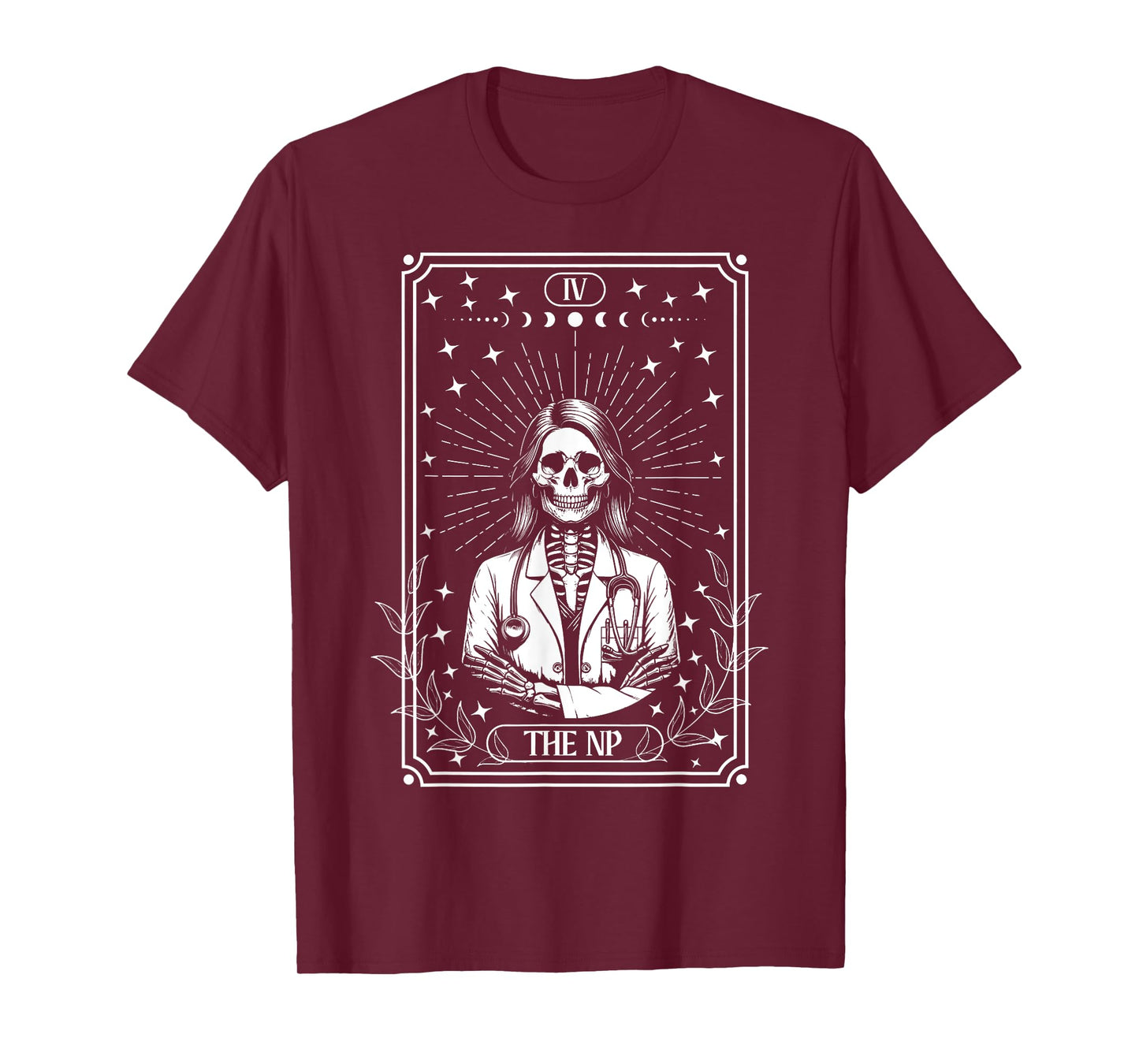 The Nurse Practitioner Tarot Card Skeleton NP RN Registered T-Shirt