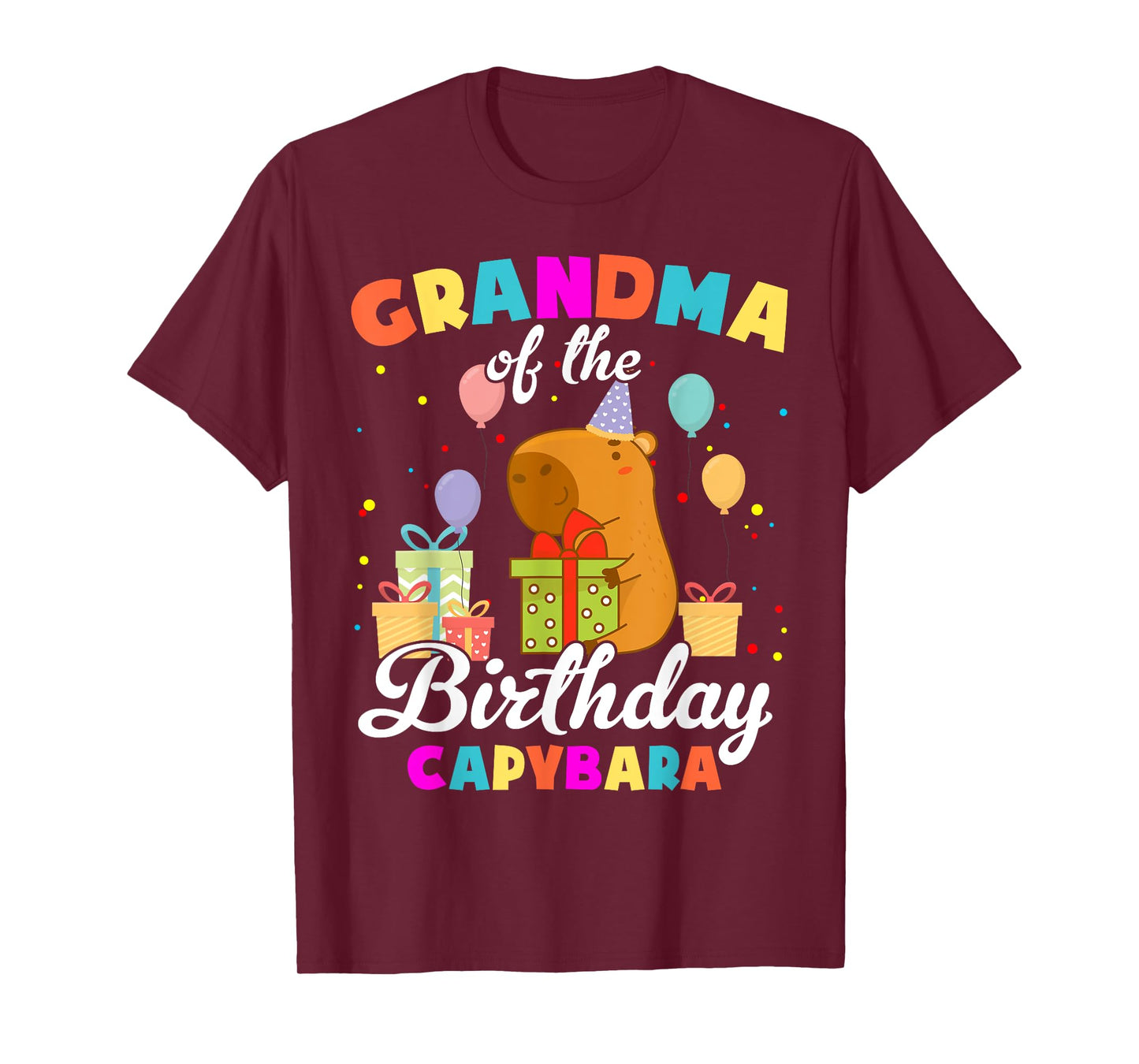 Grandma Of The Birthday Capybara Family Party T-Shirt
