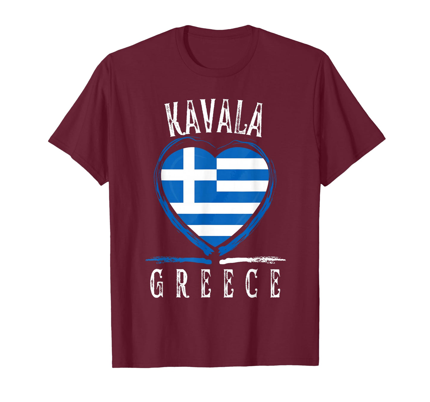 Greece Flag Heart Kavala City T-Shirt