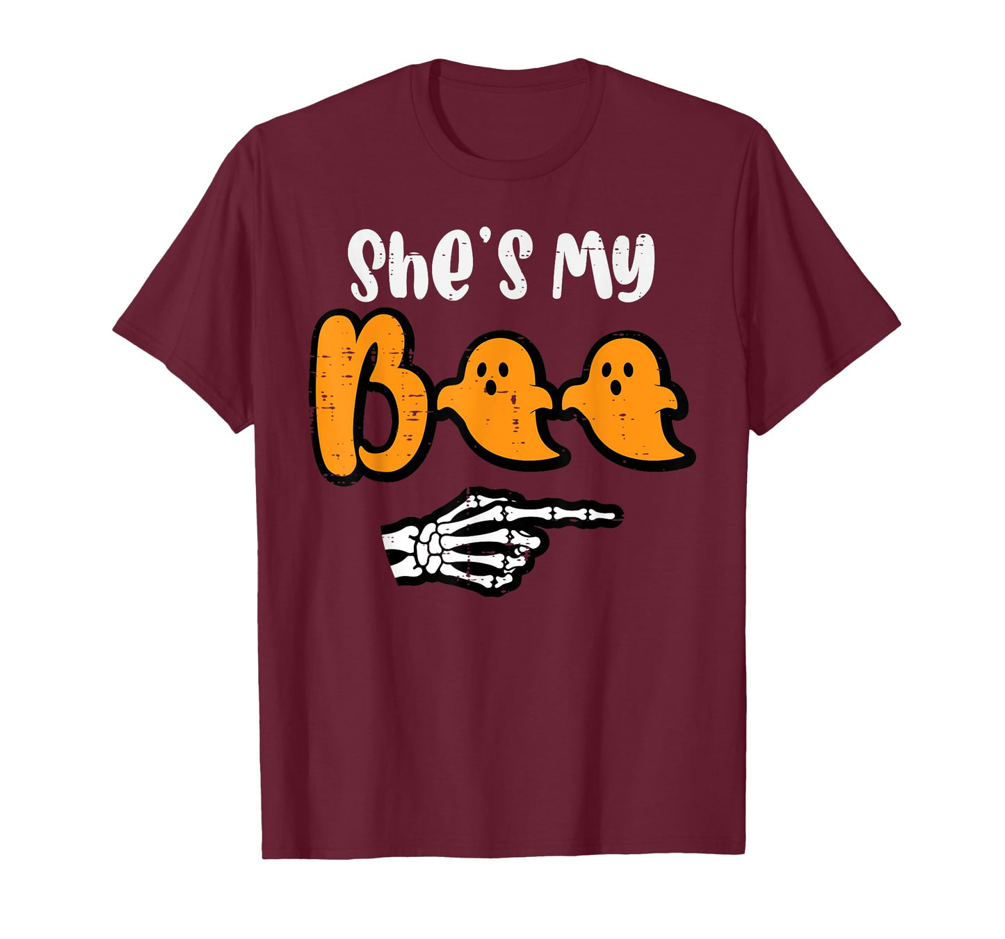 Halloween Matching Shes My Boo Skeleton Couple Costume Men T-Shirt