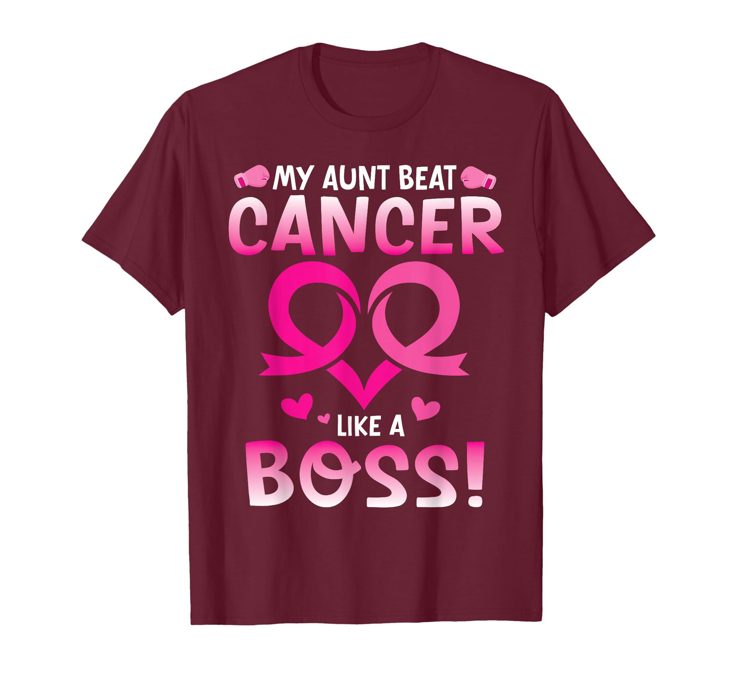 Warrior My Aunt Beat Breast Cancer Like A Boss Fighting Win T-Shirt