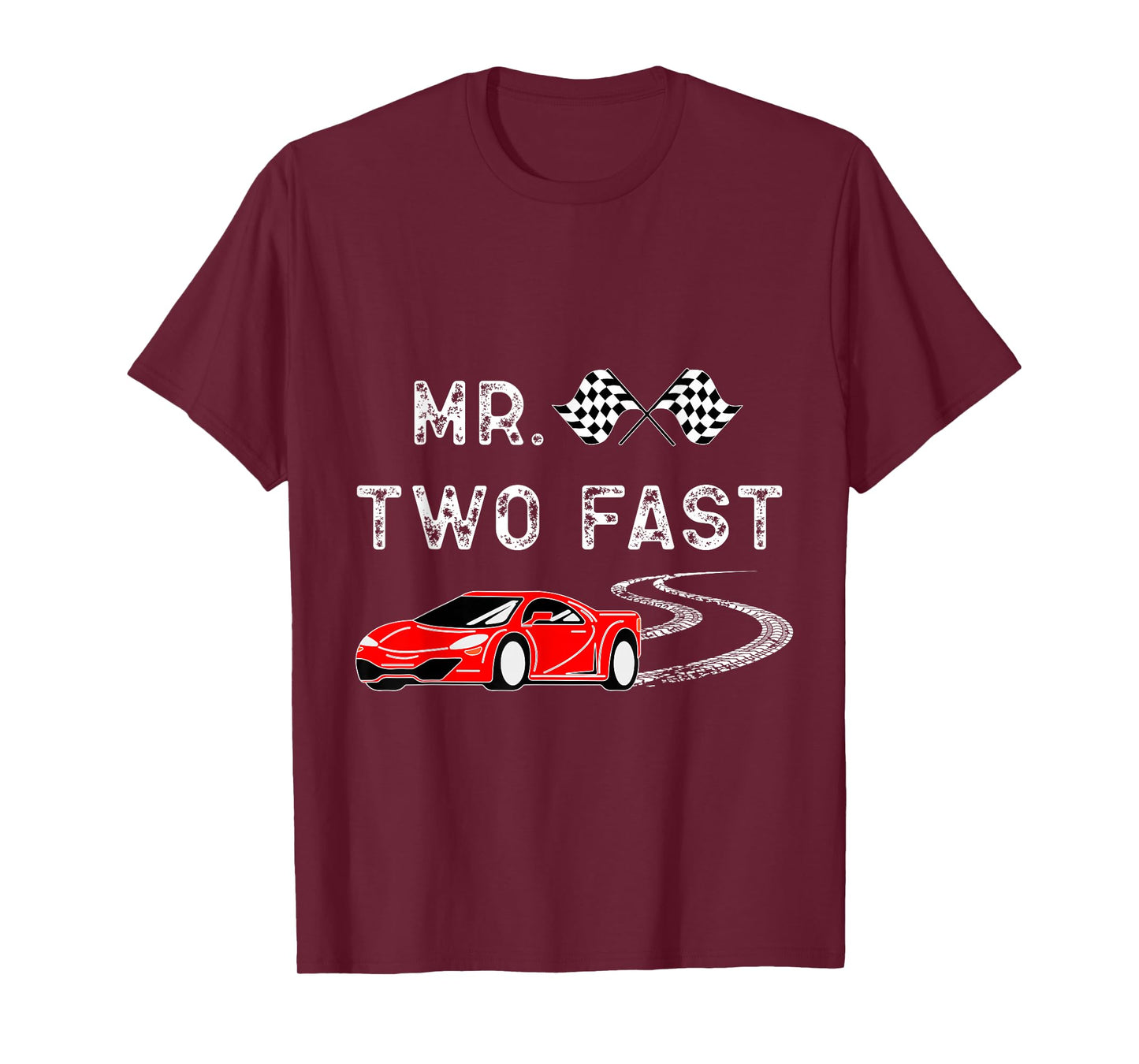 Boy Second Birthday Racer Mr. Two Fast 2nd Race Car Bday T-Shirt