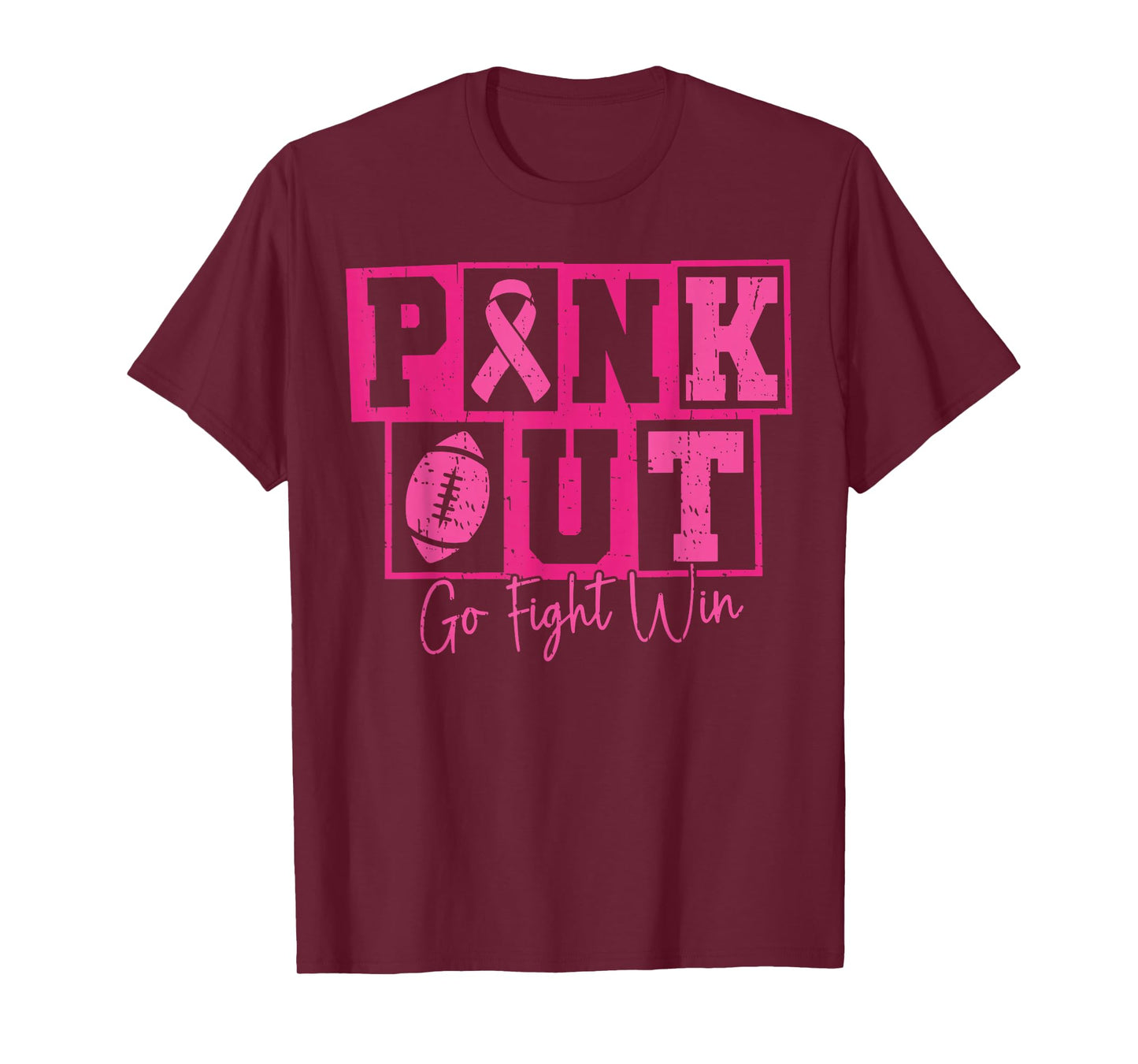 Pink Out Football Team Breast Cancer Awareness Month T-Shirt