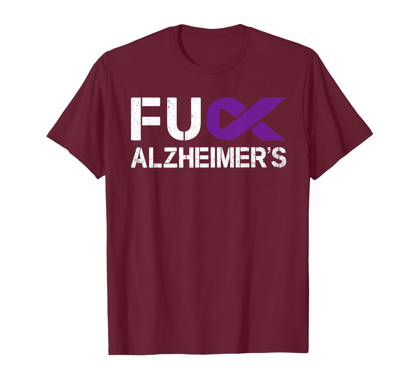 Fuck FU Alzheimer's Awareness Month Purple Ribbon Fighter T-Shirt